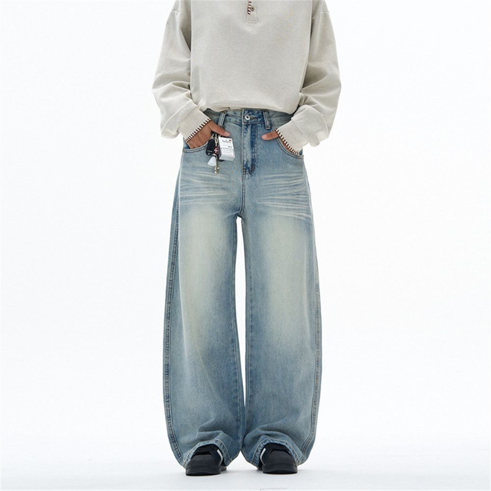 Vintage American high street hip-hop trend washed scimitar jeans Size US 32 / EU 48 - 1 Thumbnail