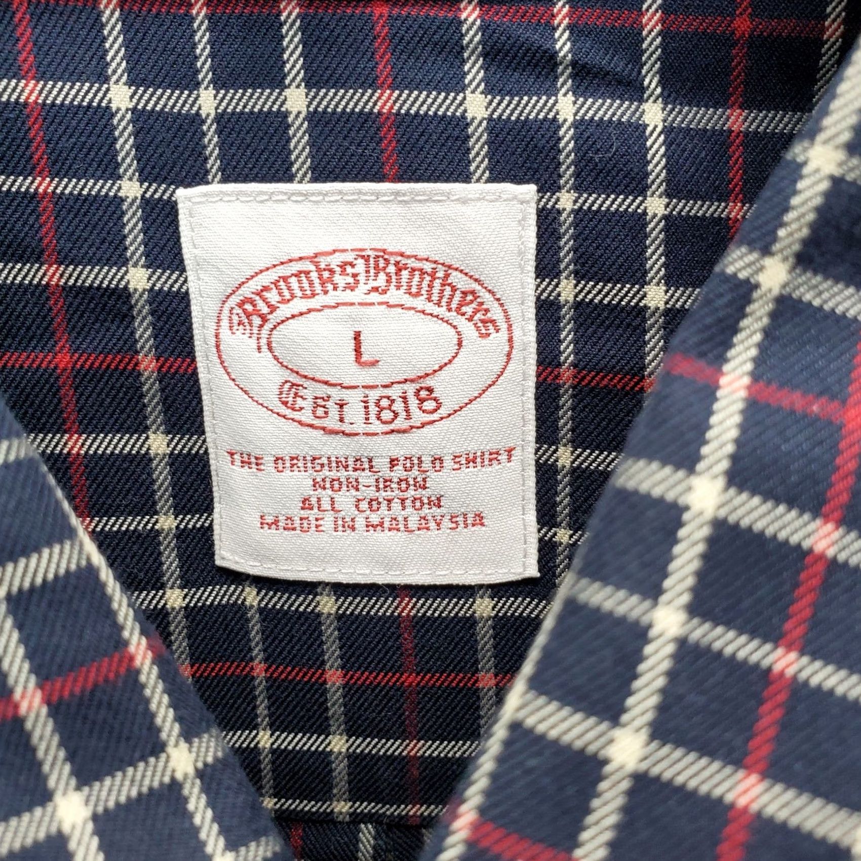 Brooks Brothers Brooks Brothers Dress Shirt Mens L Multi Plaid Long Sleeve Non-Iron Button Down Size 42R - 7 Thumbnail