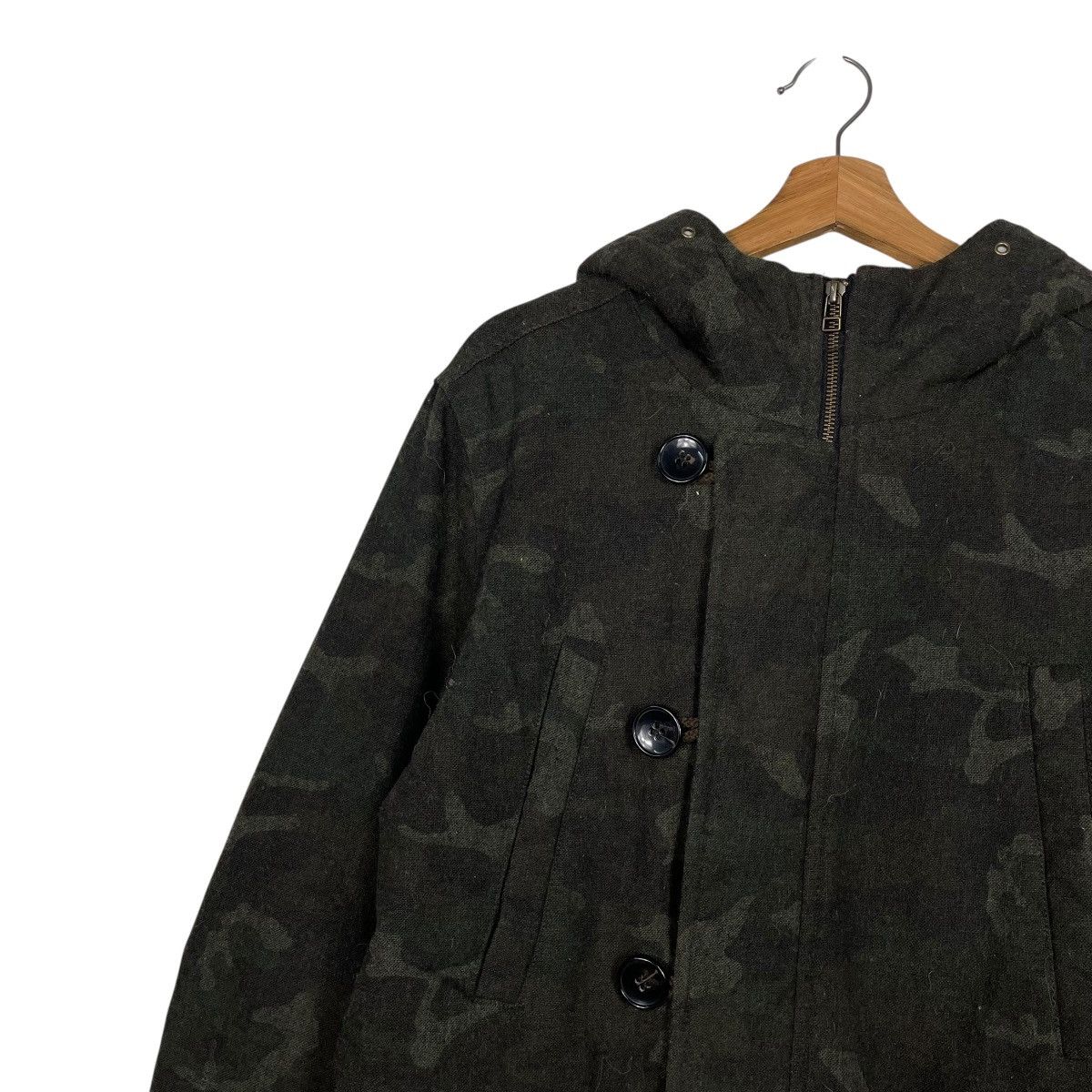 Global Work Japanese Brand Global Work Camo Hooded Jacket Size US L / EU 52-54 / 3 - 6 Thumbnail