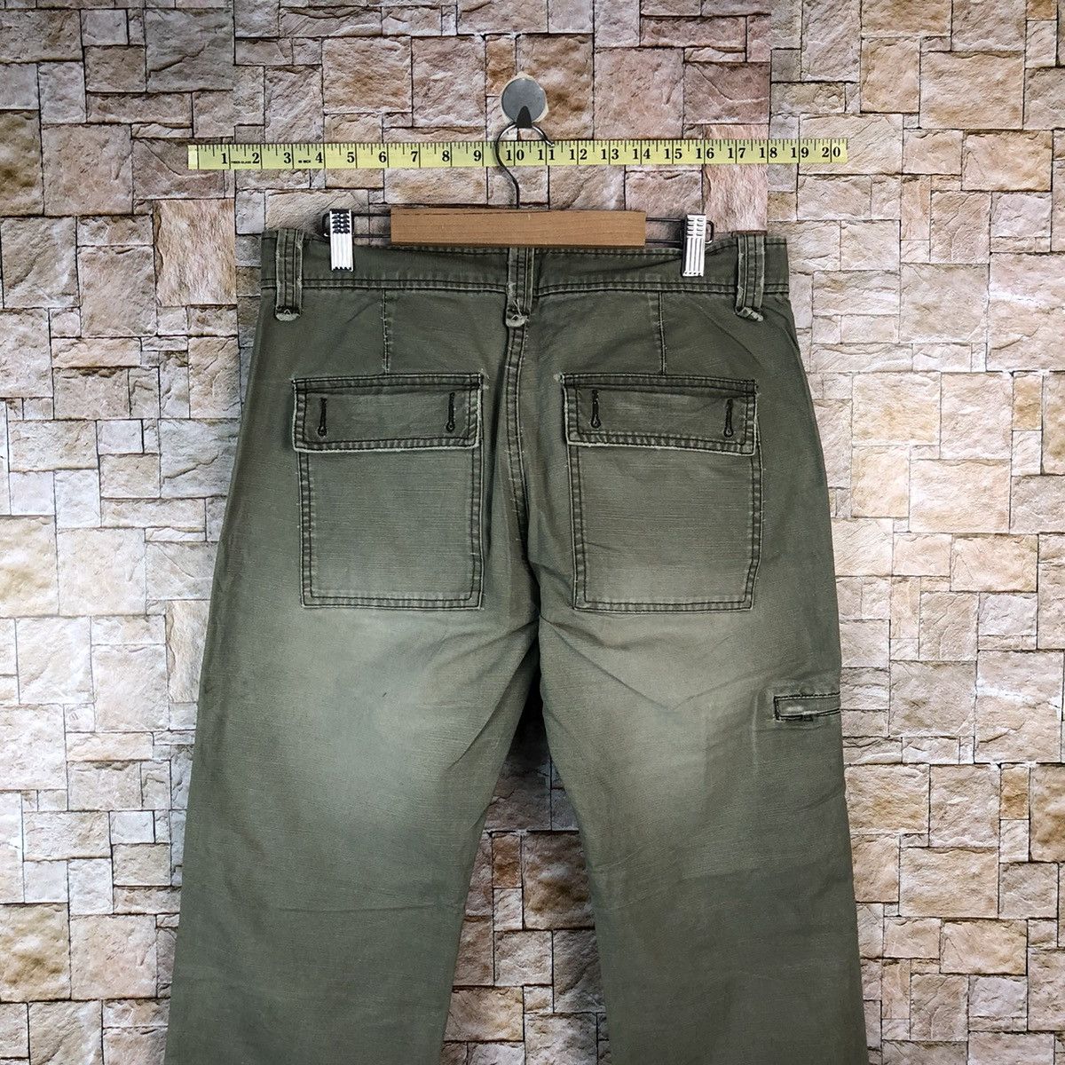Faded Glory × Japanese Brand Twenty Works Green utility tactical Cargo Pants #A1143 Size US 31 - 16 Thumbnail