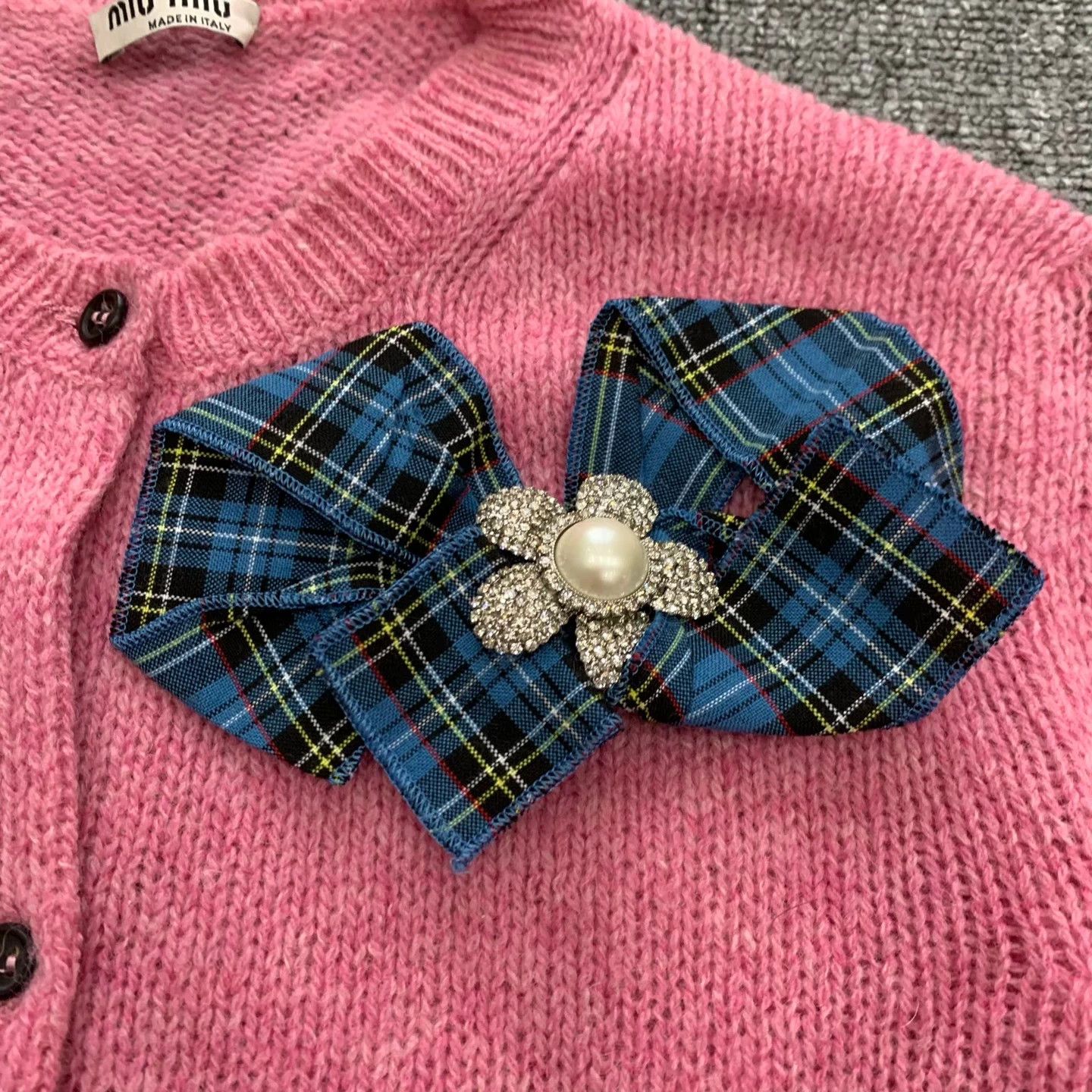 Miu Miu MIU MIU Pink Bow Knit Cardigan Size 42 95 New Size M / US 6-8 / IT 42-44 - 7 Thumbnail