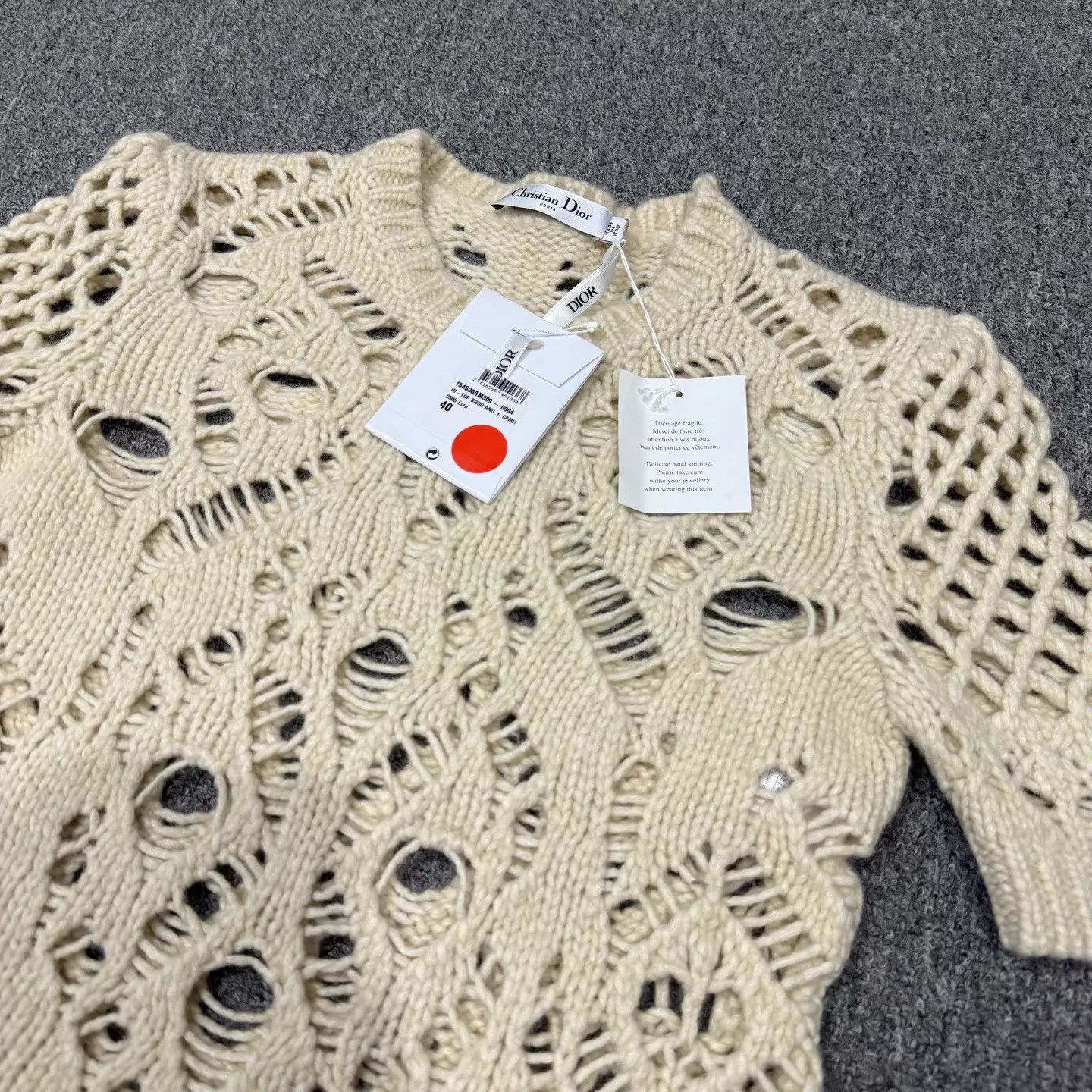Dior Dior lace wool camel hair short-sleeve NWT 40 Size M / US 6-8 / IT 42-44 - 3 Thumbnail