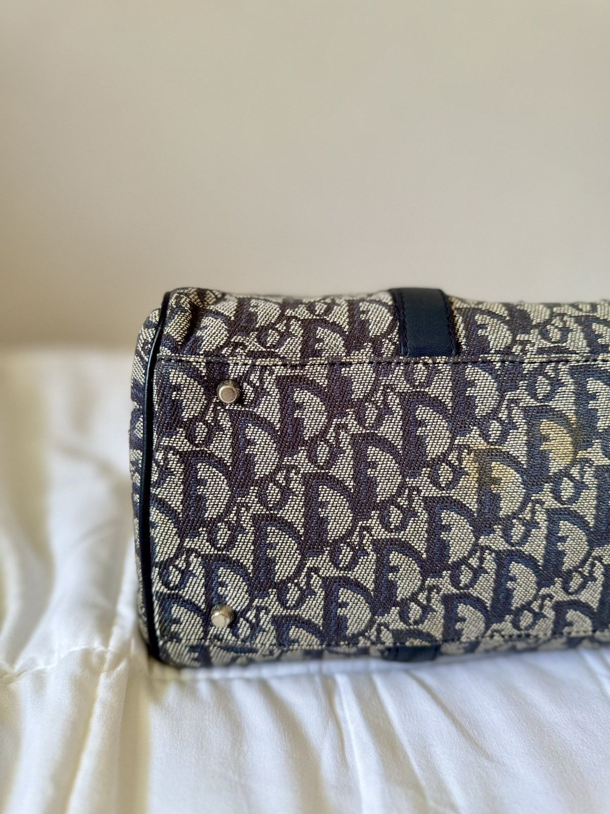 Christian Dior Monsieur × Dior × Vintage DIOR Navy Blue Diorissimo Trotter Charm Shoulder Duffle Bag Size ONE SIZE - 20 Thumbnail