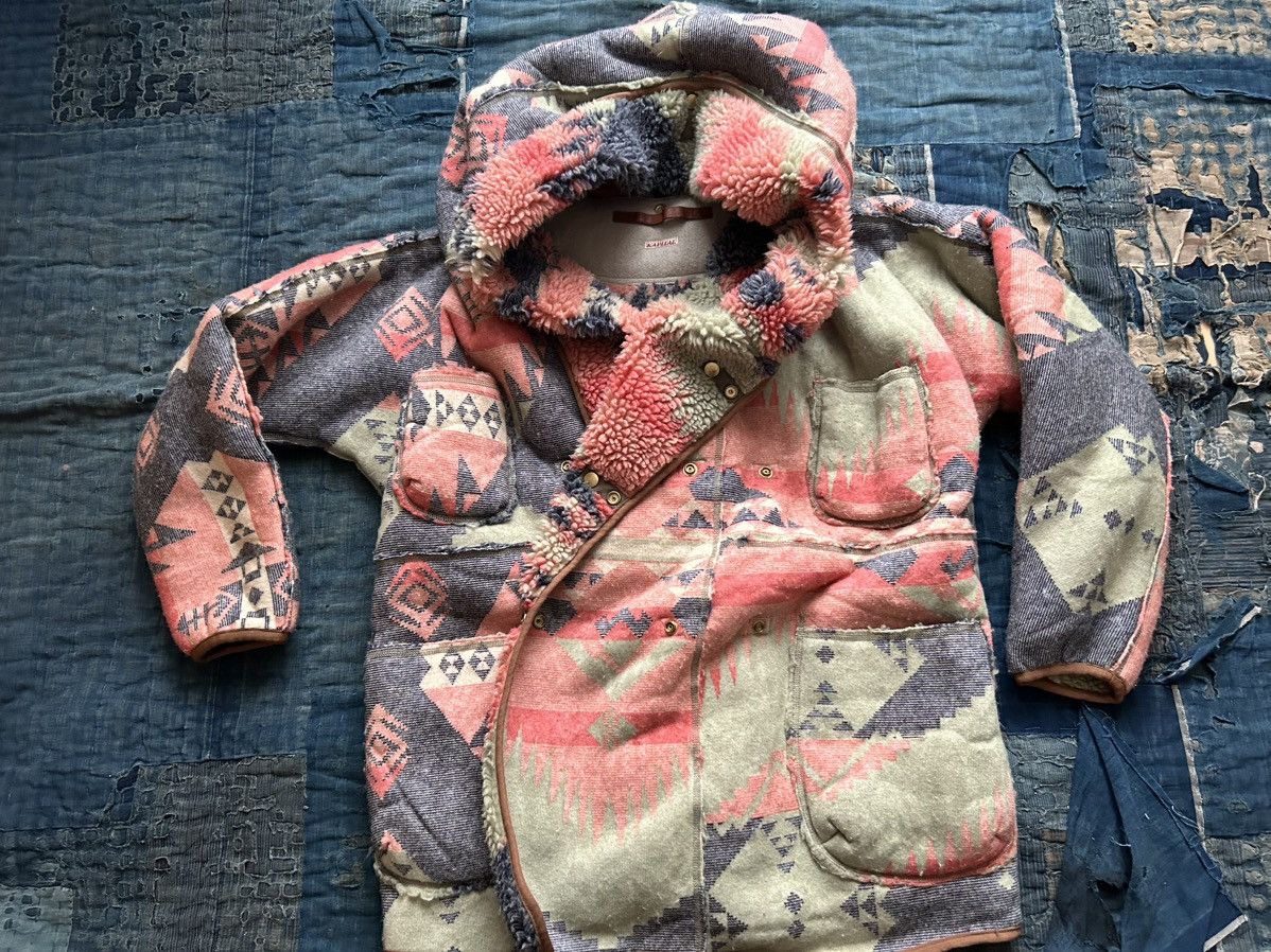 Pre-owned Kapital X Kapital Kountry Kapital Boa Fleece Ring Coat