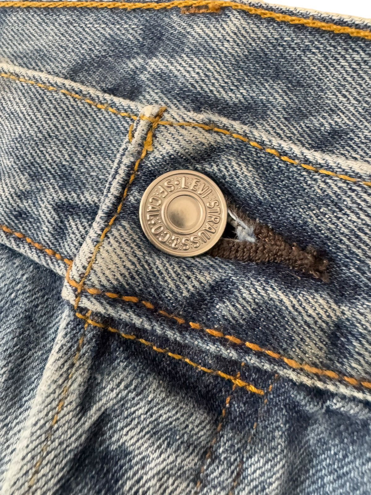 Levi's Vintage Paint Dirty Light Wash Levis 501 Jeans Size US 35 - 6 Thumbnail