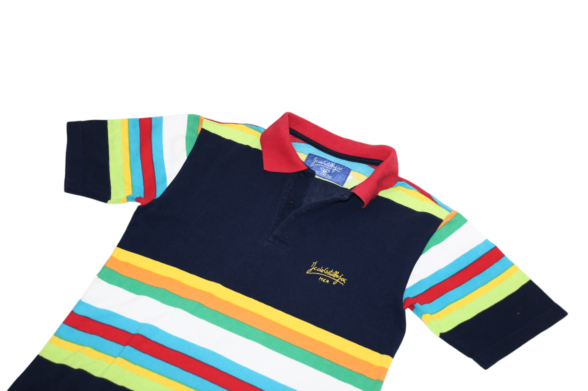 Jean Charles De Castelbajac Castelbajac coloured stripes mercerized cotton polo shirt Size US M / EU 48-50 / 2 - 5 Thumbnail