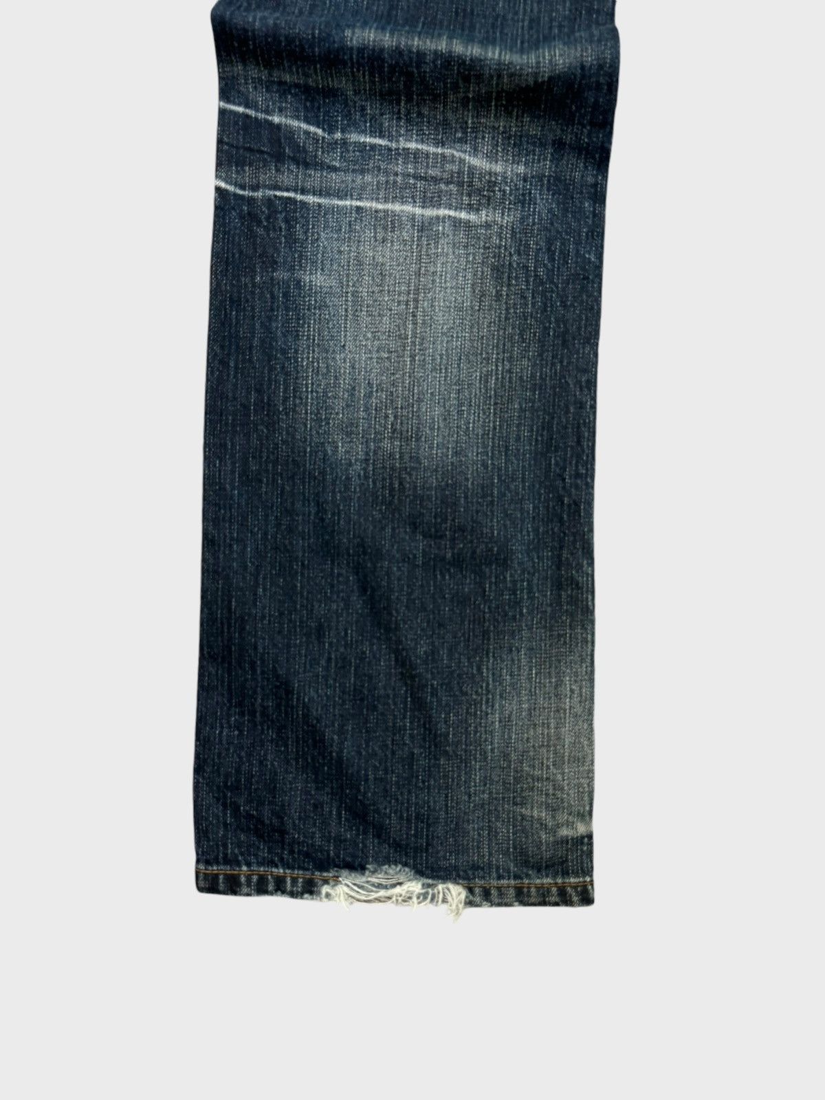 Hysteric Glamour × Japanese Brand × Vintage FLARED RATTLE TRAP JUNYA WATANABE STYLE DISTRESSED DENIM Size US 32 / EU 48 - 14 Thumbnail