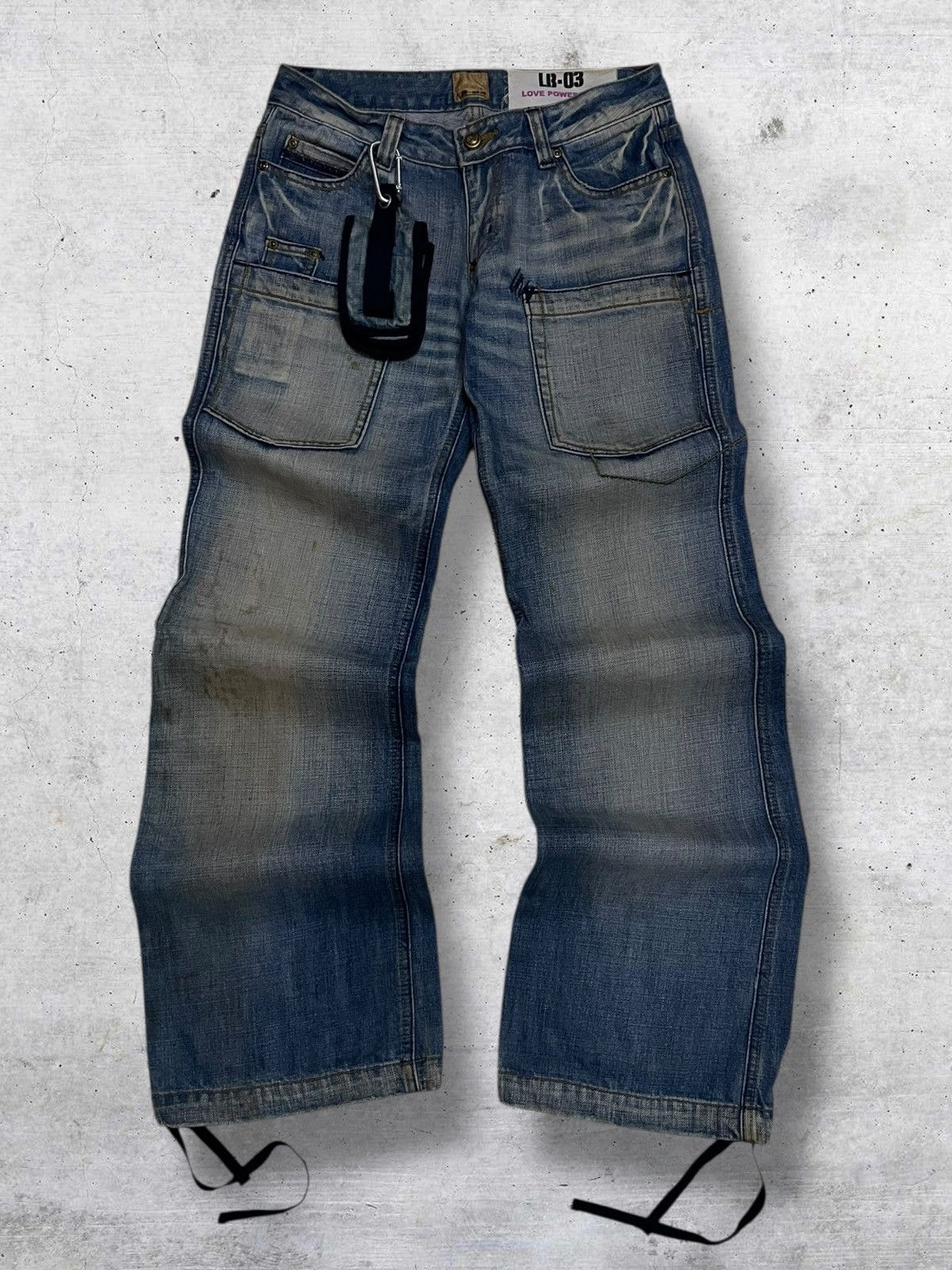 GOA VINTAGE LB-03 JAPAN DESIGNER POWER SOUL BAGGY MUDWASH DENIM Size US 28 / EU 44 - 1 Thumbnail