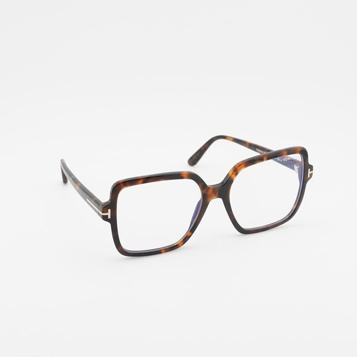 Tom Ford Tom Ford FT6063-B 052 Eyeglasses Havana 56mm Square Frame Size ONE SIZE - 5 Thumbnail