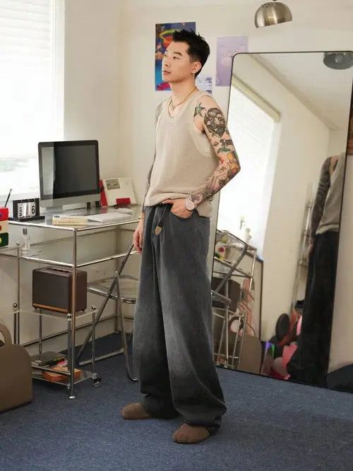 Jean × Vintage Vintage Washed Retro Baggy Y2k Denim Jeans Size US 32 / EU 48 - 2 Thumbnail