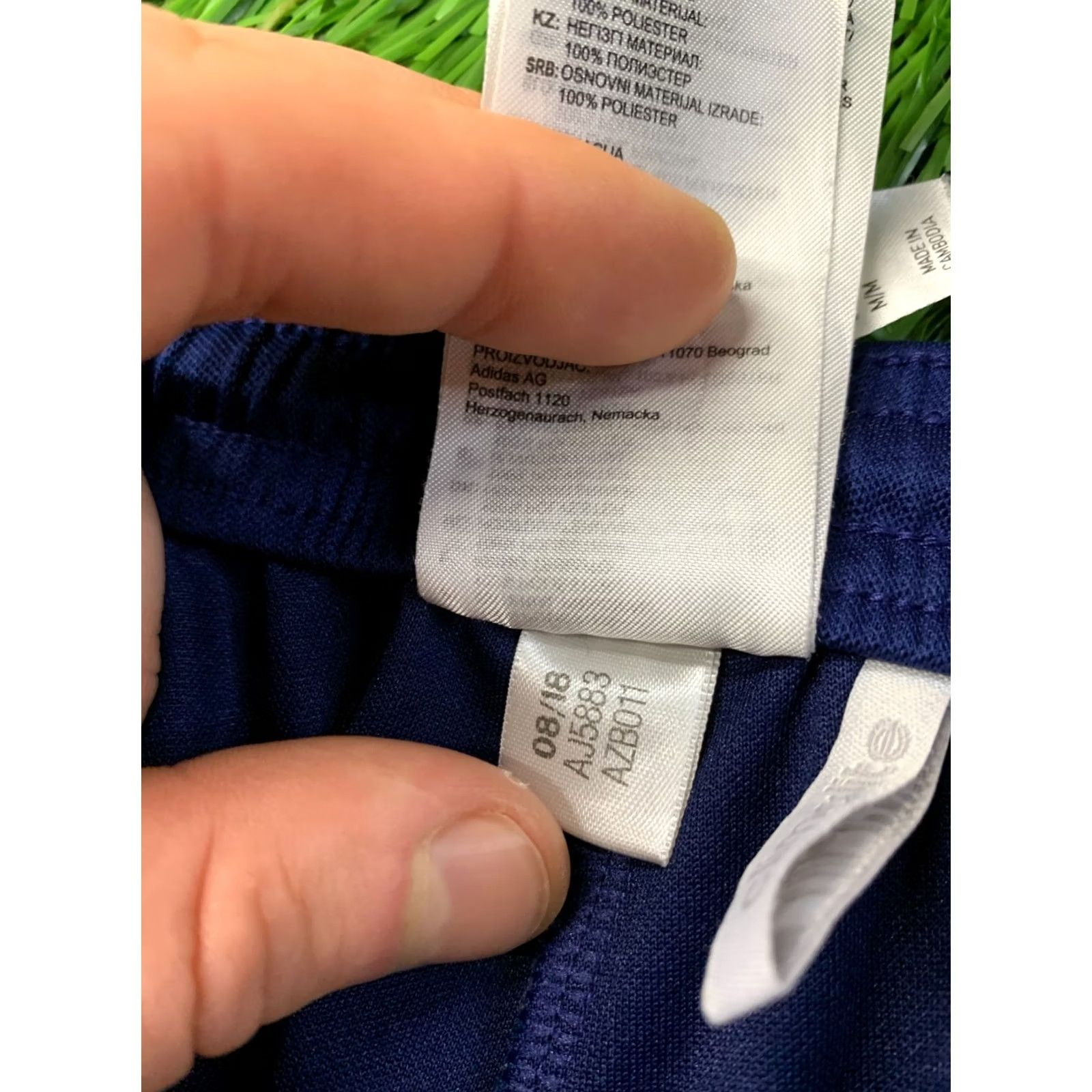 Adidas ADIDAS FOOTBALL SHORTS M Navy Blue CLIMALITE Entrada 2018 Men Size US 31 - 5 Thumbnail