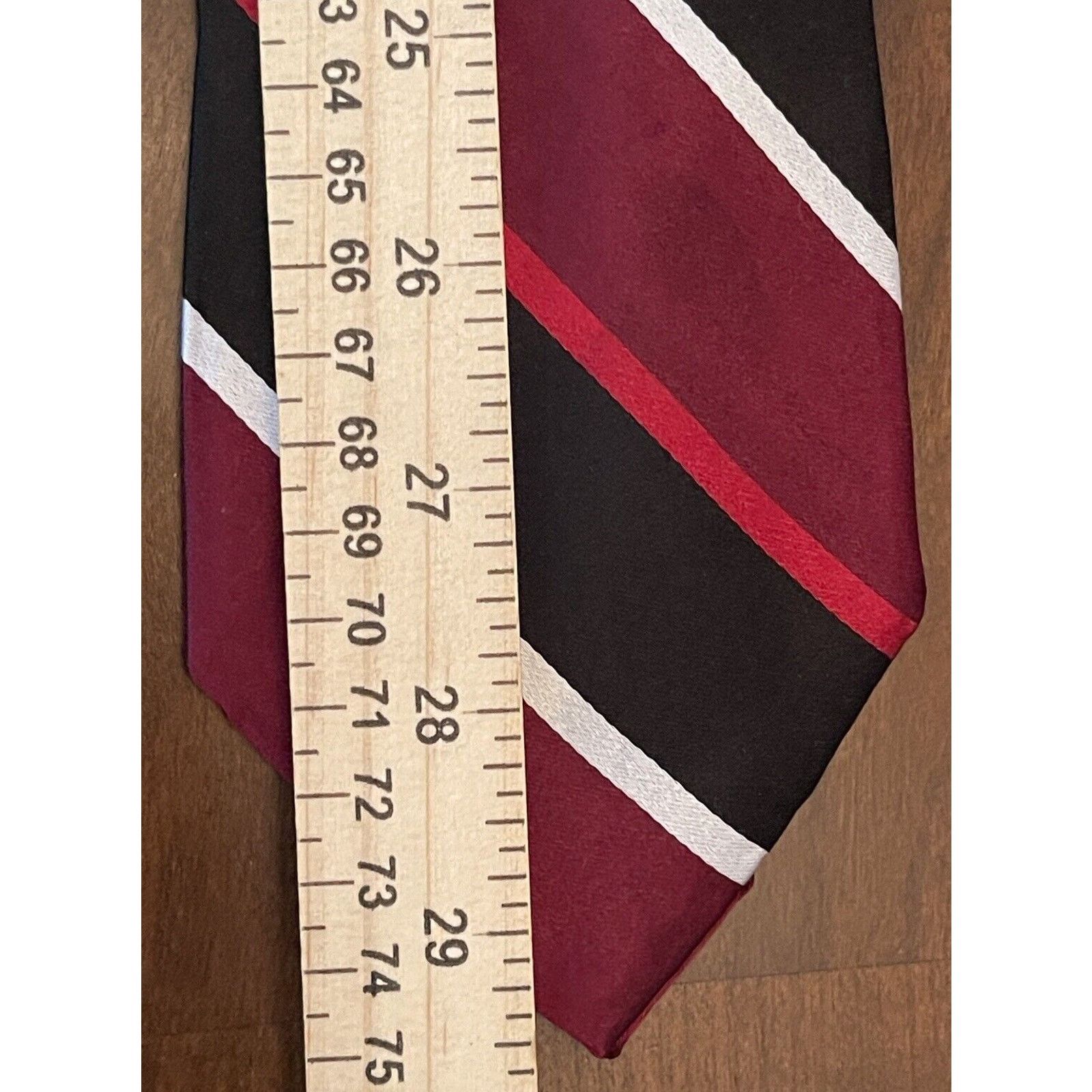 Express Express Burgundy Black Red 100% Silk Made In China Size ONE SIZE - 5 Thumbnail