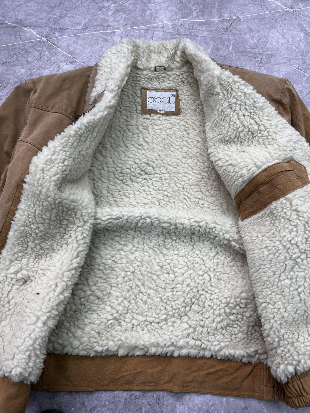 Leather × Vintage RARE WESTERN 90s HEAVY LEATHER SHERPA AVIATOR JACKET Size US M / EU 48-50 / 2 - 7 Thumbnail