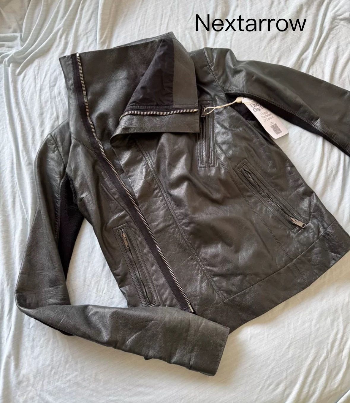 Rick Owens Rick Owens Sheepskin Motorcycle Dark Leather Jacket Size US S / EU 44-46 / 1 - 1 Thumbnail