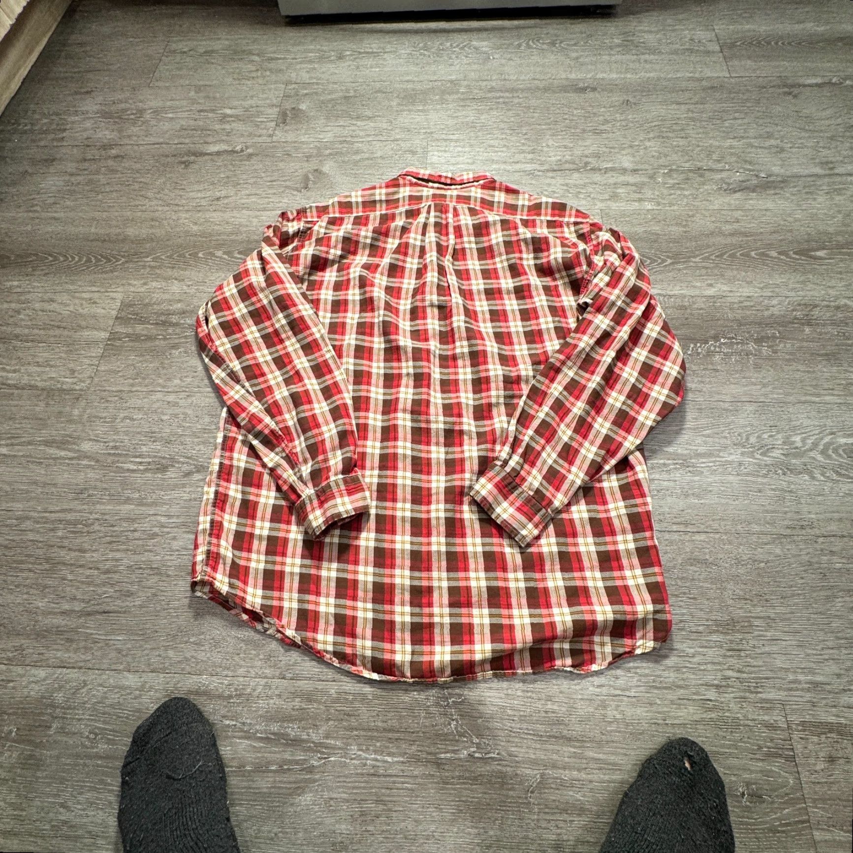 J.Crew VINTAGE J.CREW SHIRT Mens L Plaid Oarsman Flannel Button-Up Cotton Adult Size US L / EU 52-54 / 3 - 5 Thumbnail