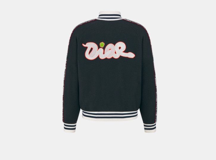 Dior × Kaws o1w1db11025 513J405 Varsity Jacket in Blue Size US L / EU 52-54 / 3 - 2 Thumbnail