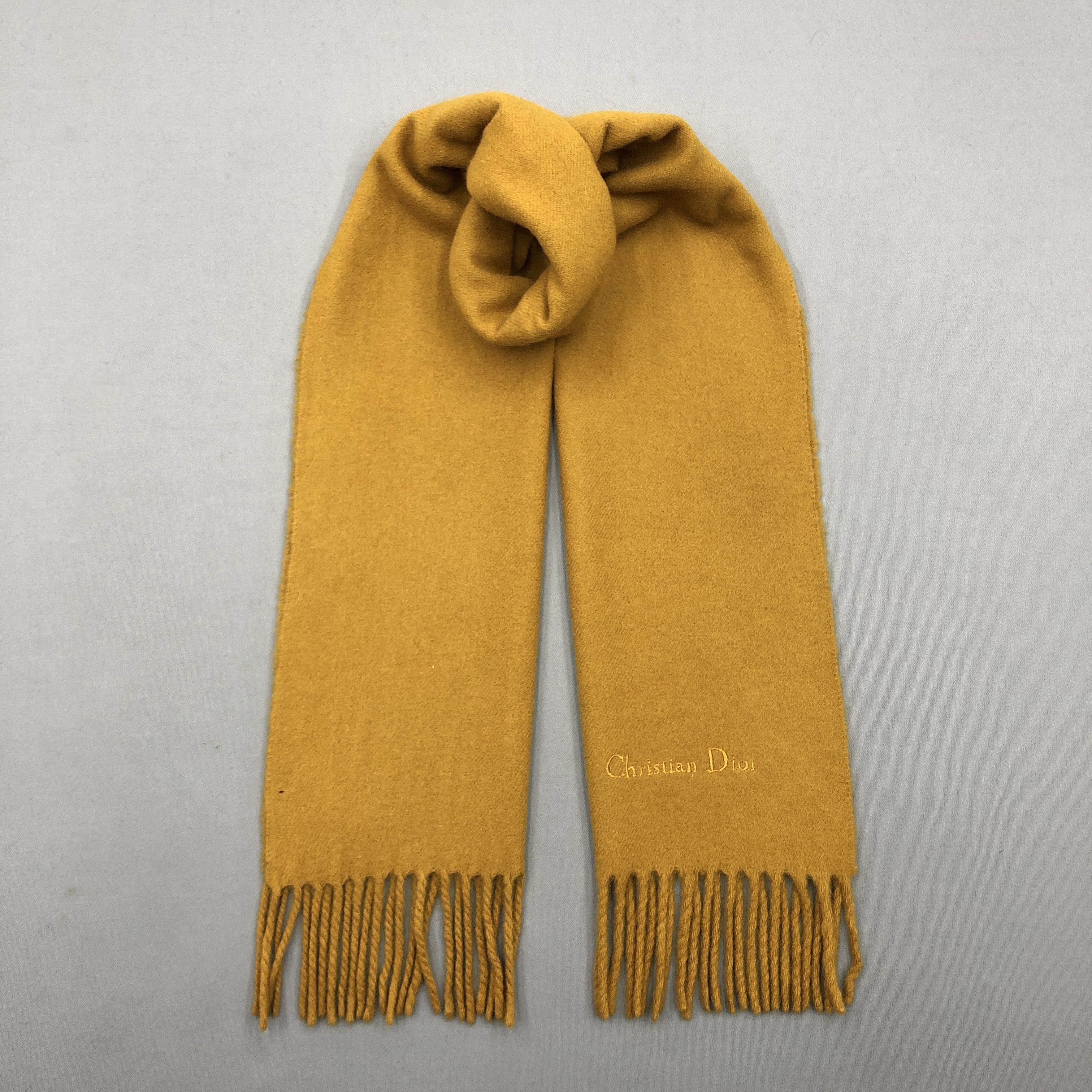 Christian Dior Monsieur Vintage Christian Dior Scarf Muffler Wool Cashmere Scarves Size ONE SIZE - 1 Thumbnail