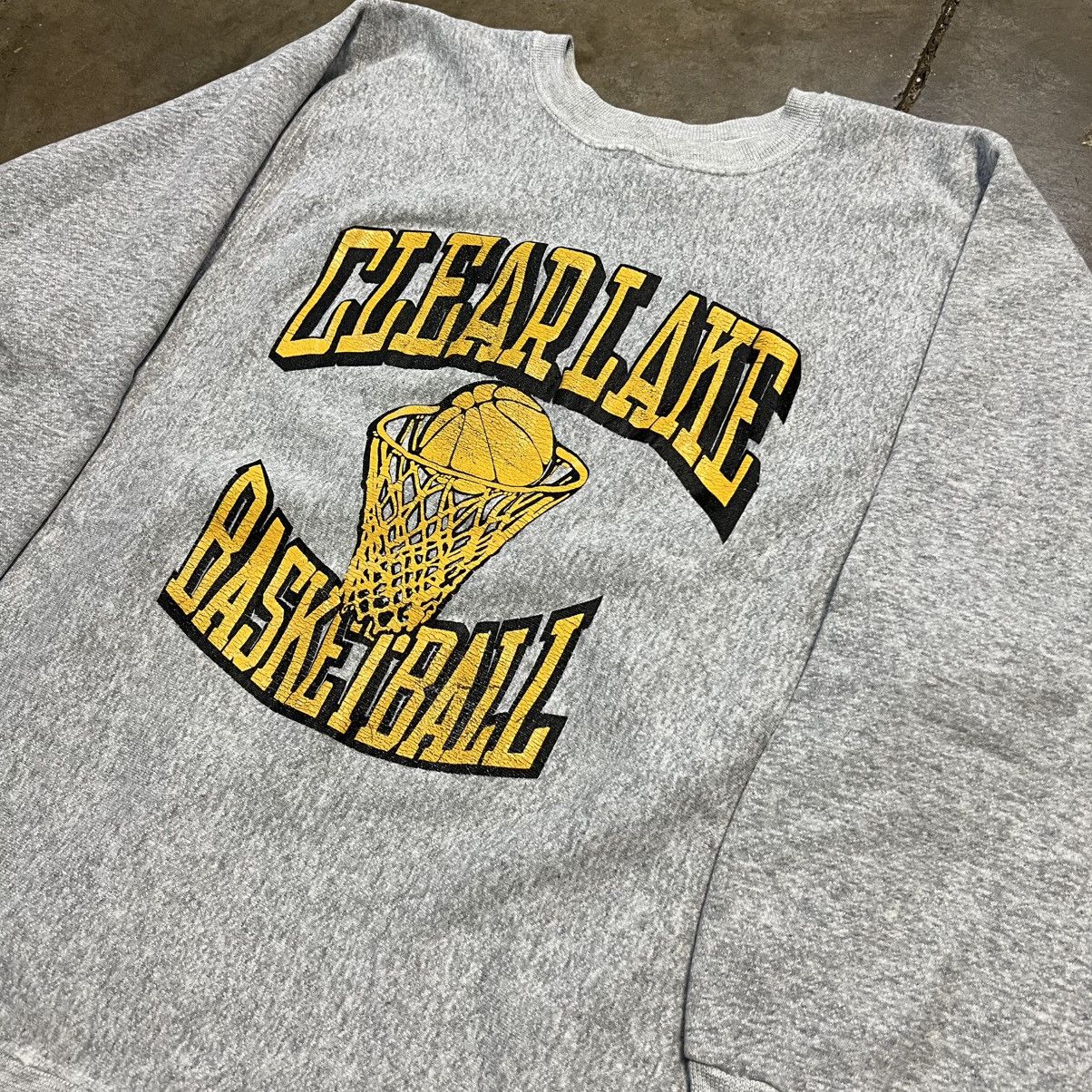 Hanes × Vintage Vintage 90s Heavyweight Basketball Crewneck Sweatshirt USA Size US XL / EU 56 / 4 - 2 Thumbnail