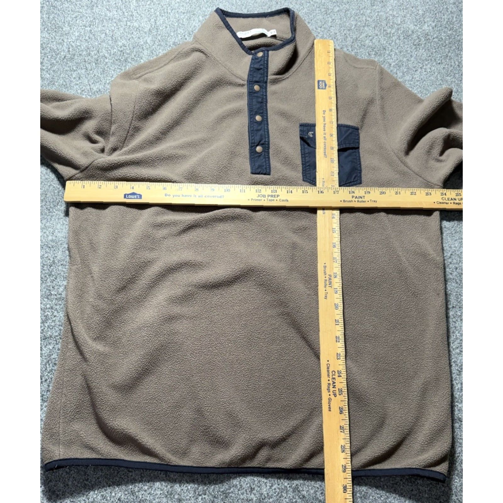 Vintage Criquet Pullover Mens XL Beige Fleece Mock Neck Snap Pocket Logo Golf Sweatshirt Size US XL / EU 56 / 4 - 5 Thumbnail