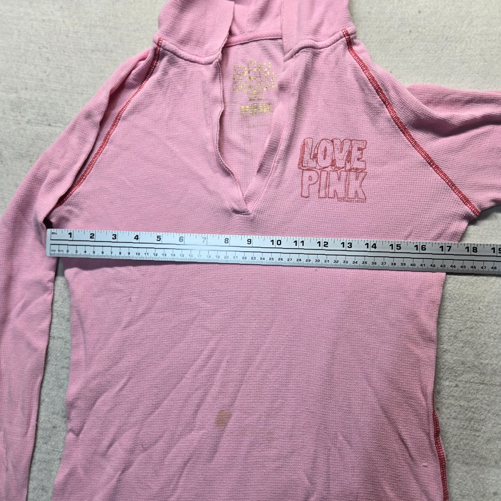 Pinko Pink Hoodie Women's Small S Lightweight Waffle Knit Pullover Sweater Chill Out Casual Activewear PINK Fabric Cotton Blend 55% Cotton 45% Polyester Size S / US 4 / IT 40 - 7 Thumbnail