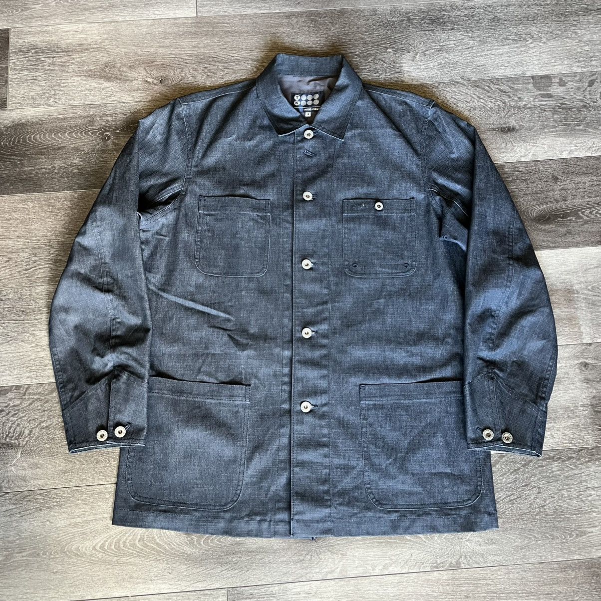 Takeo Kikuchi Takeo Kikuchi Waxed Denim Chore Button Up Jean Jacket Japan Size US XL / EU 56 / 4 - 1 Thumbnail