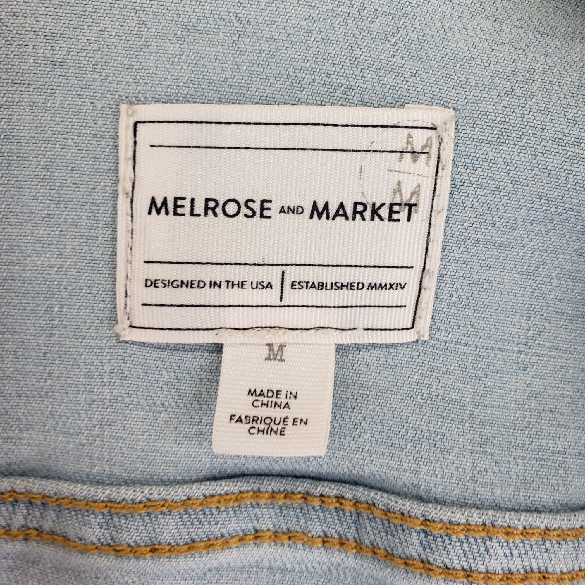 Melrose Melrose and Market Womens Light Wash Denim Jacket Classic Fi Size M / US 6-8 / IT 42-44 - 9 Thumbnail