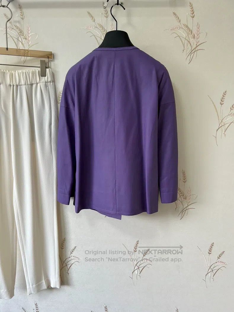 Loro Piana LORO PIANA Lavender purple top-grade lamb leather velvet b Size XS / US 0-2 / IT 36-38 - 3 Thumbnail