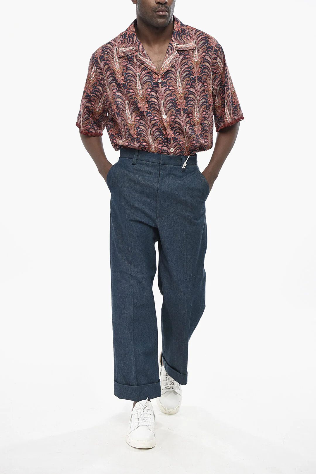 Valentino og1mm0426 Wide-Leg Jeans in Blue Size US 30 / EU 46 - 4 Thumbnail