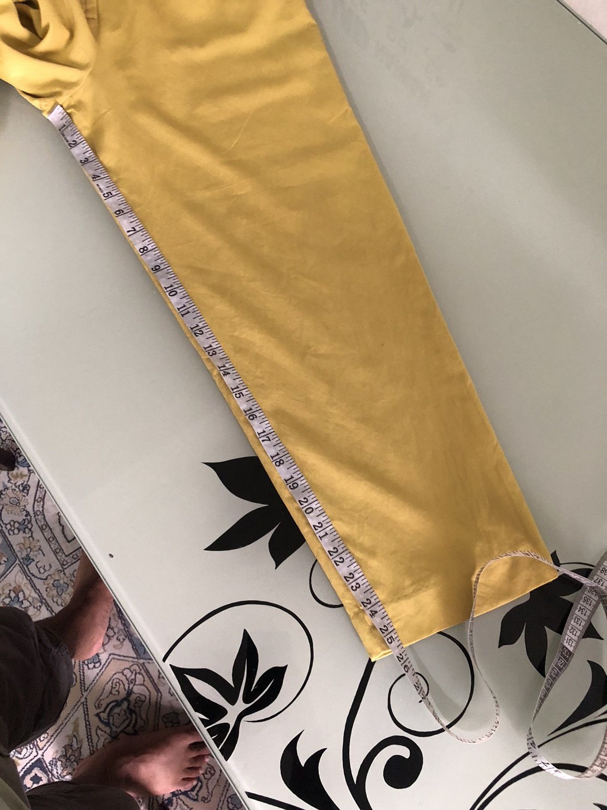 Balenciaga Vintage 90s Balenciaga Paris Yellow Trouser Pants Size 26" / US 2 / IT 38 - 25 Thumbnail