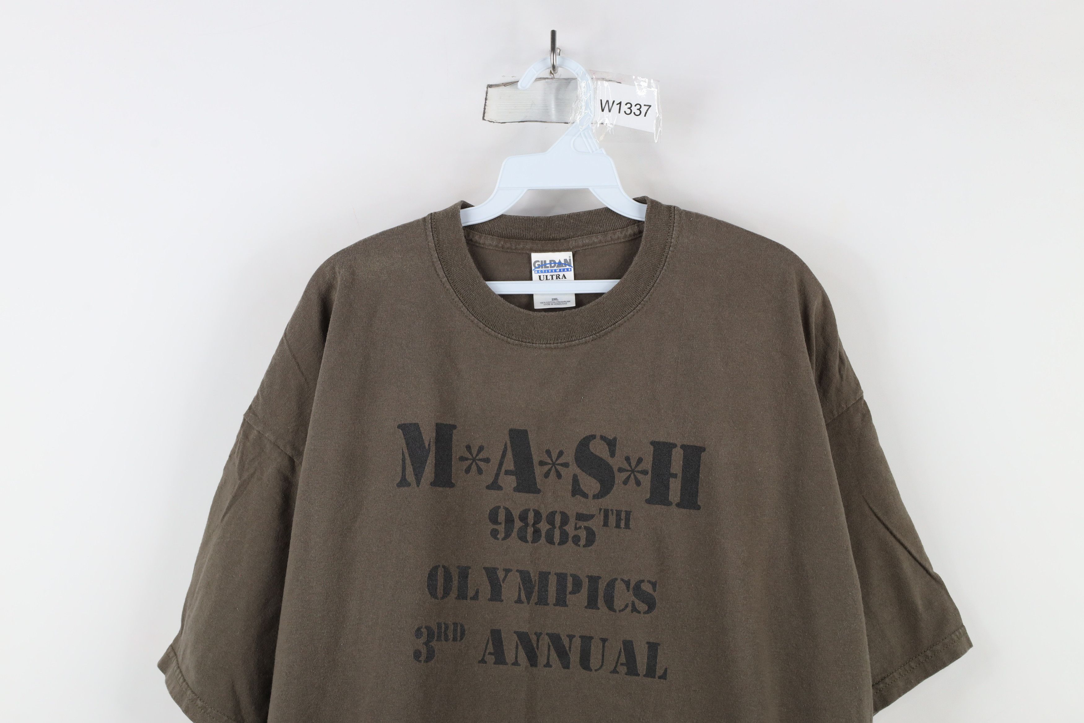 Vintage Vintage Y2K Spell MASH Olympics TV Show T-Shirt Green Cotton Size US XXL / EU 58 / 5 - 2 Thumbnail