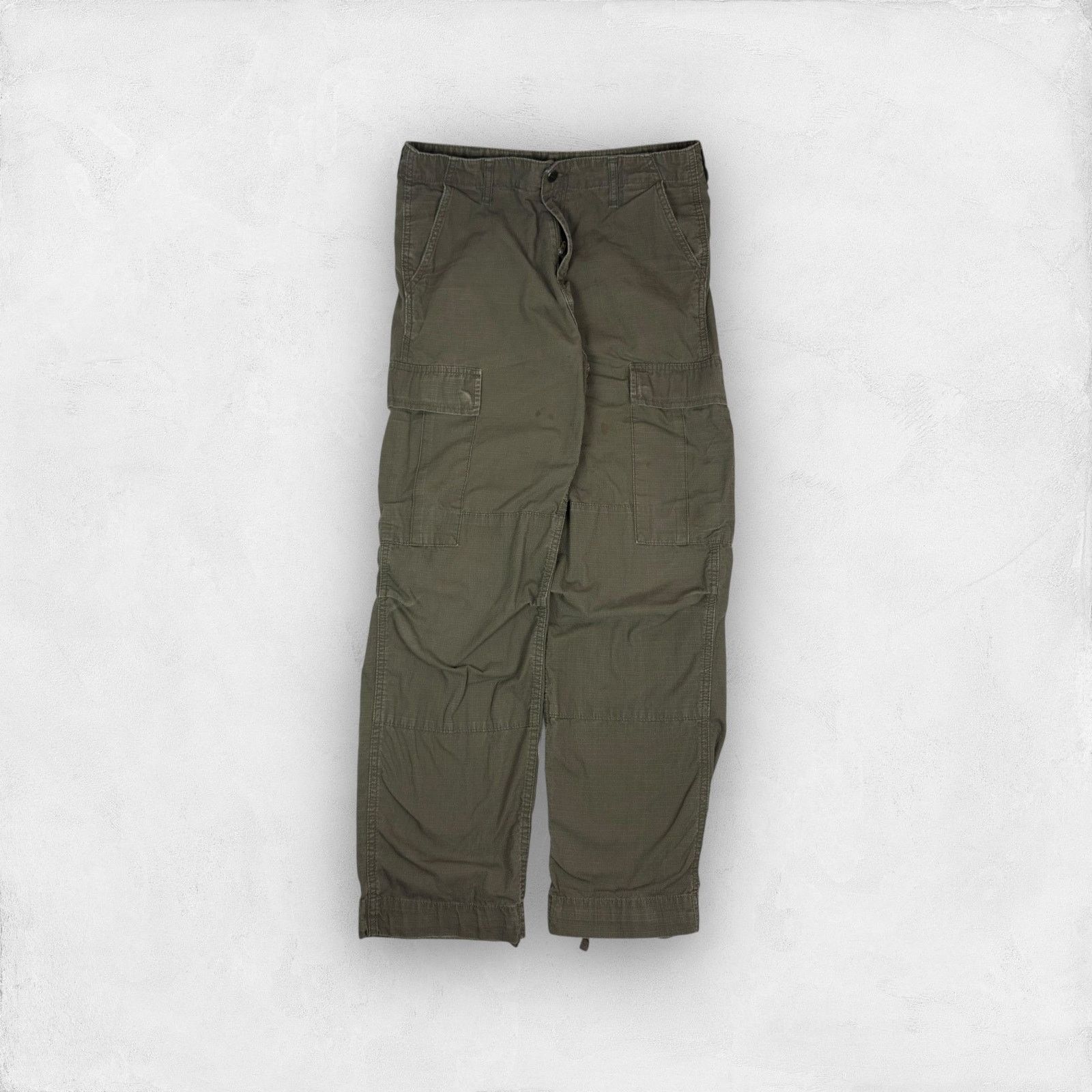 Carhartt Carhartt Mens Olive Green Straight Regular Cargo Pants 32x30 Size US 32 / EU 48 - 4 Thumbnail