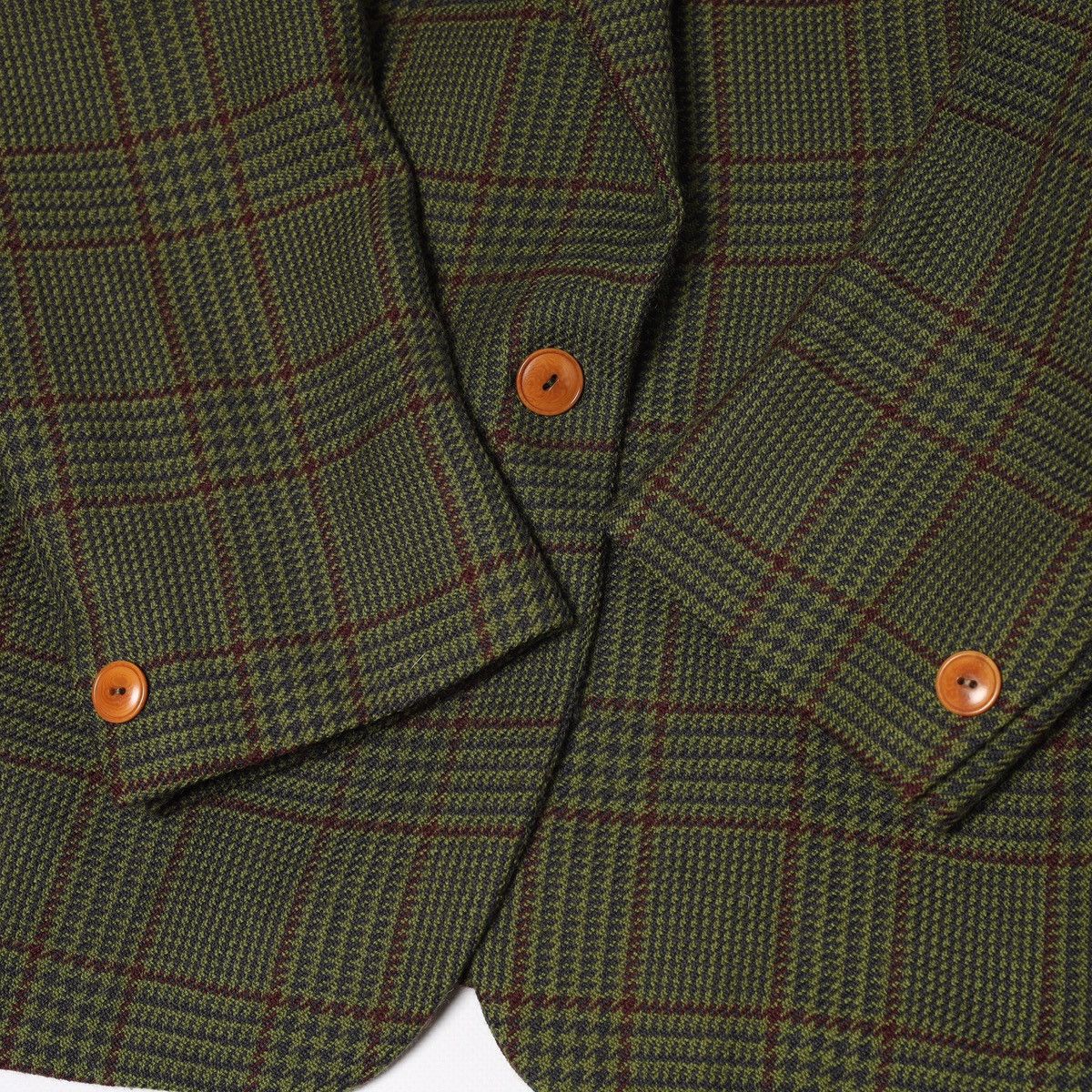 Burberry Burberrys Vintage Wool Green Tweed Blazer Jacket Plaid Size M / US 6-8 / IT 42-44 - 9 Thumbnail