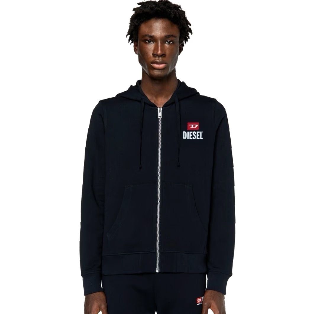 Diesel Diesel Full Zip Hoodie Black For Successful Living Y2K L Mens Black Size US L / EU 52-54 / 3 - 3 Thumbnail