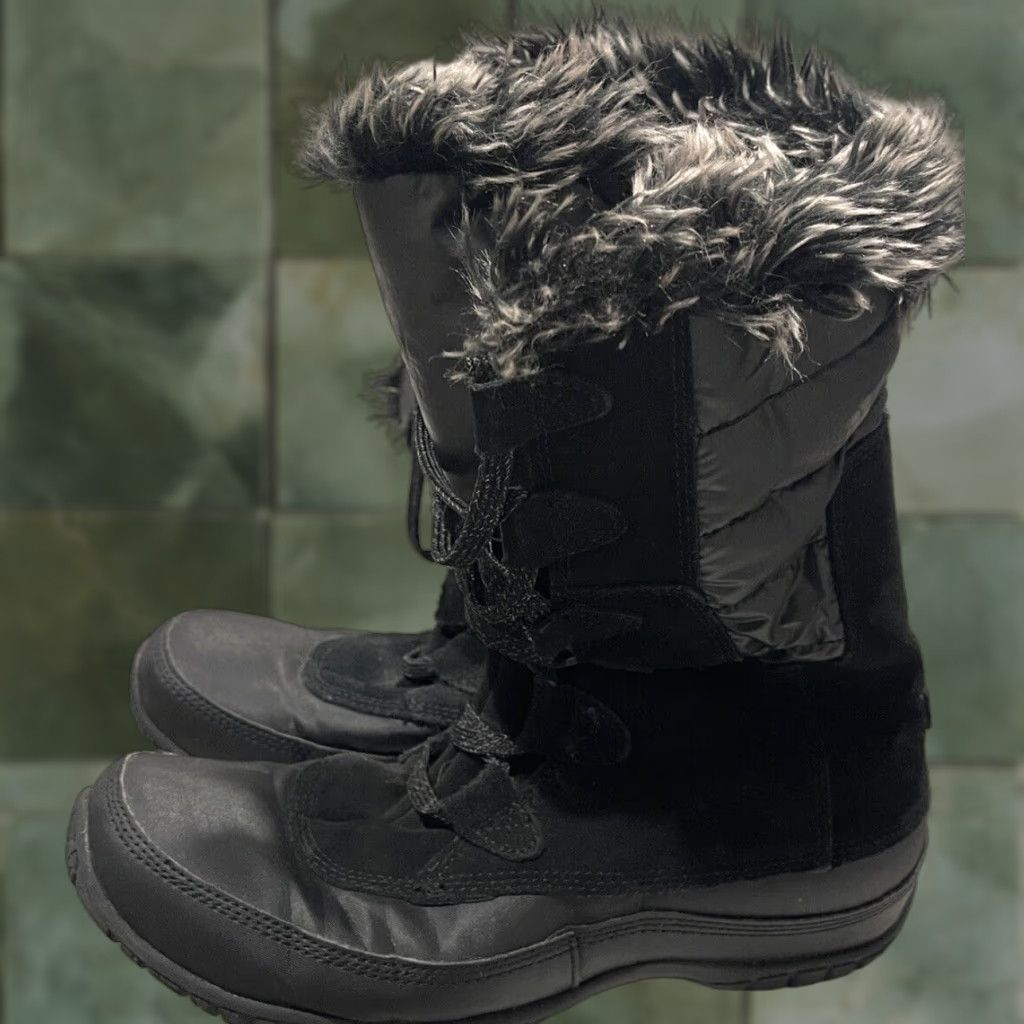 The North Face The North Face Nuptse Purna Waterproof Tall Winter Boots - Women Sz 8 Black Suede PrimaLoft Snow Boot Size US 6 / IT 36 - 1 Thumbnail