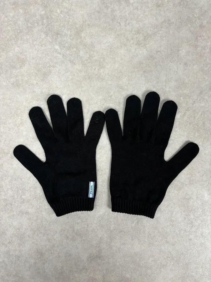 Prada AW2018 Prada Black Signature Gloves Size ONE SIZE - 3 Thumbnail