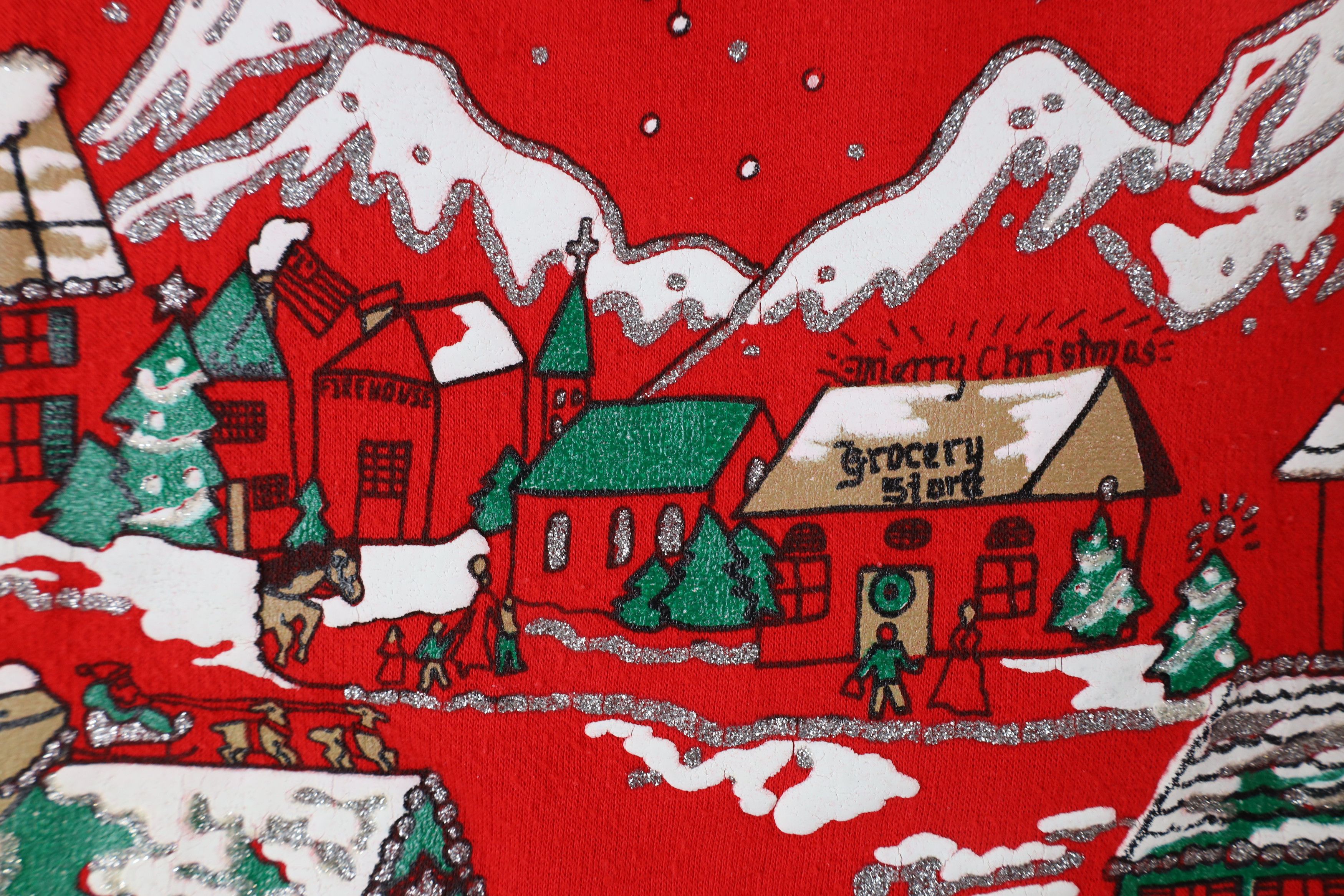 Vintage Vintage 90s Streetwear Town All Over Print Sweatshirt USA Size L / US 10 / IT 46 - 5 Thumbnail