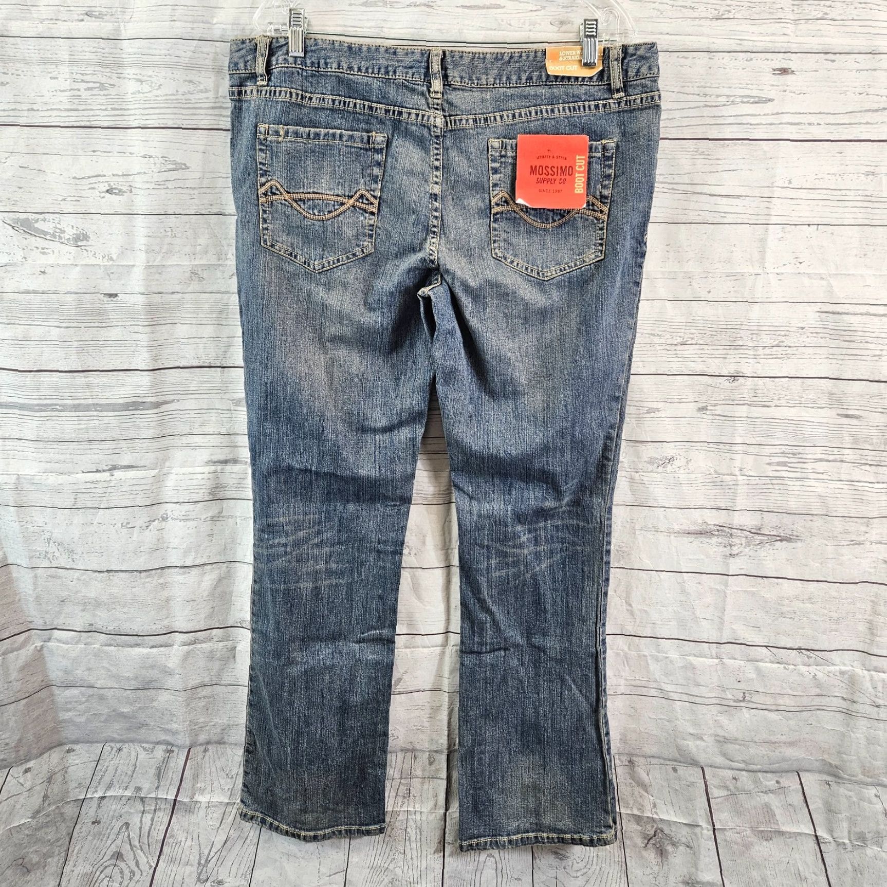 Mossimo Mossimo Womens Bootcut Jeans Sz 17R Blue Medium Wash Mid Rise Jeans Size 38" / US 16 / IT 52 - 3 Thumbnail
