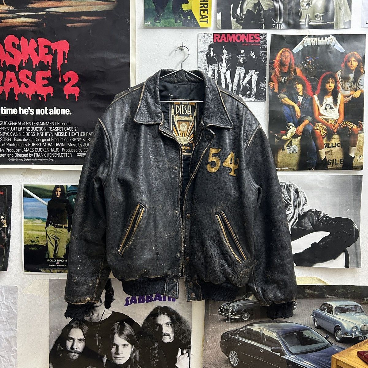 DIESEL Leather jacket 80's〜90 Diesel Vintage 80s 90s Leather Jacket XS/S | eBay