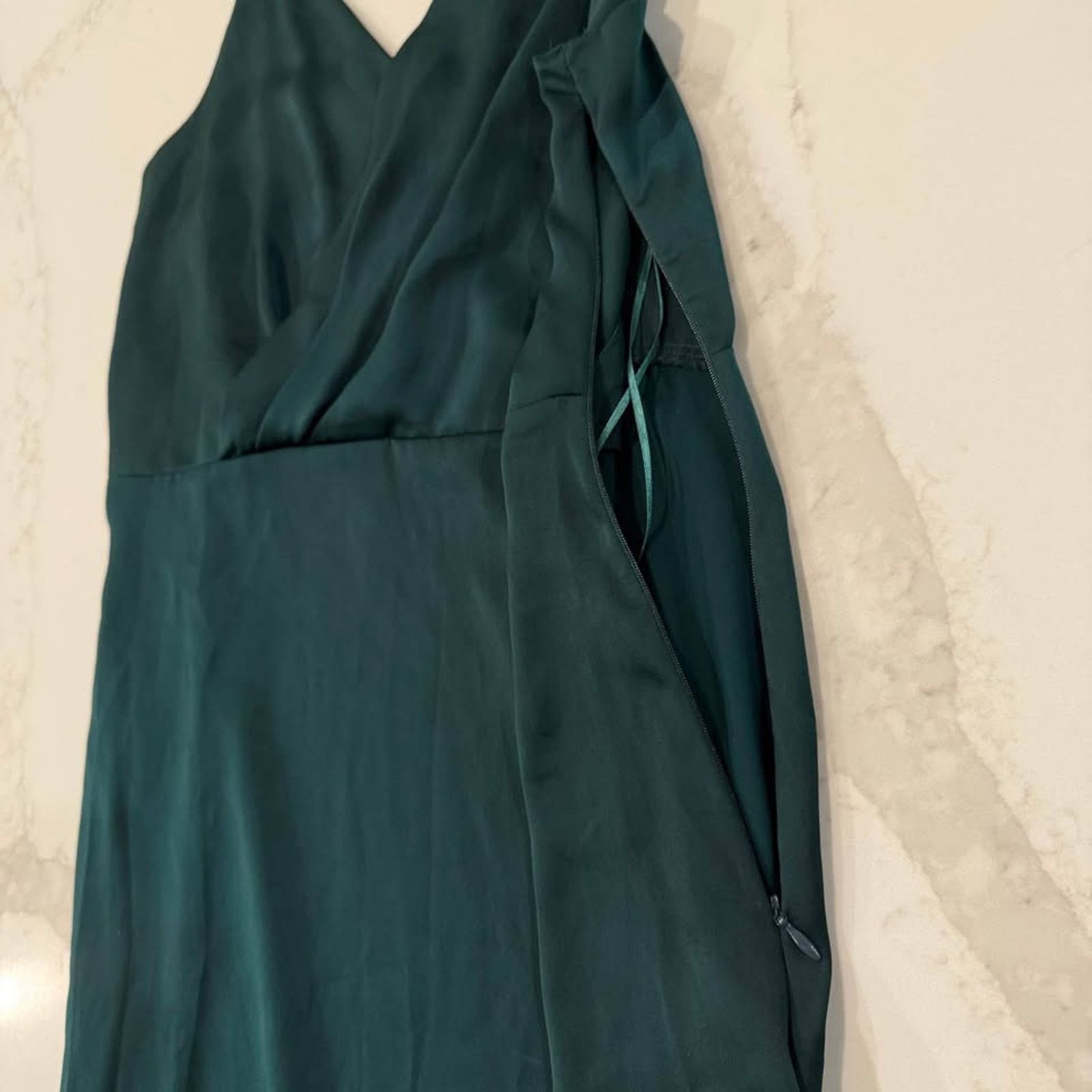 Zara Zara NWT Satin Lace Asymmetrical Midi SlipDress Women Medium Size M / US 6-8 / IT 42-44 - 4 Thumbnail