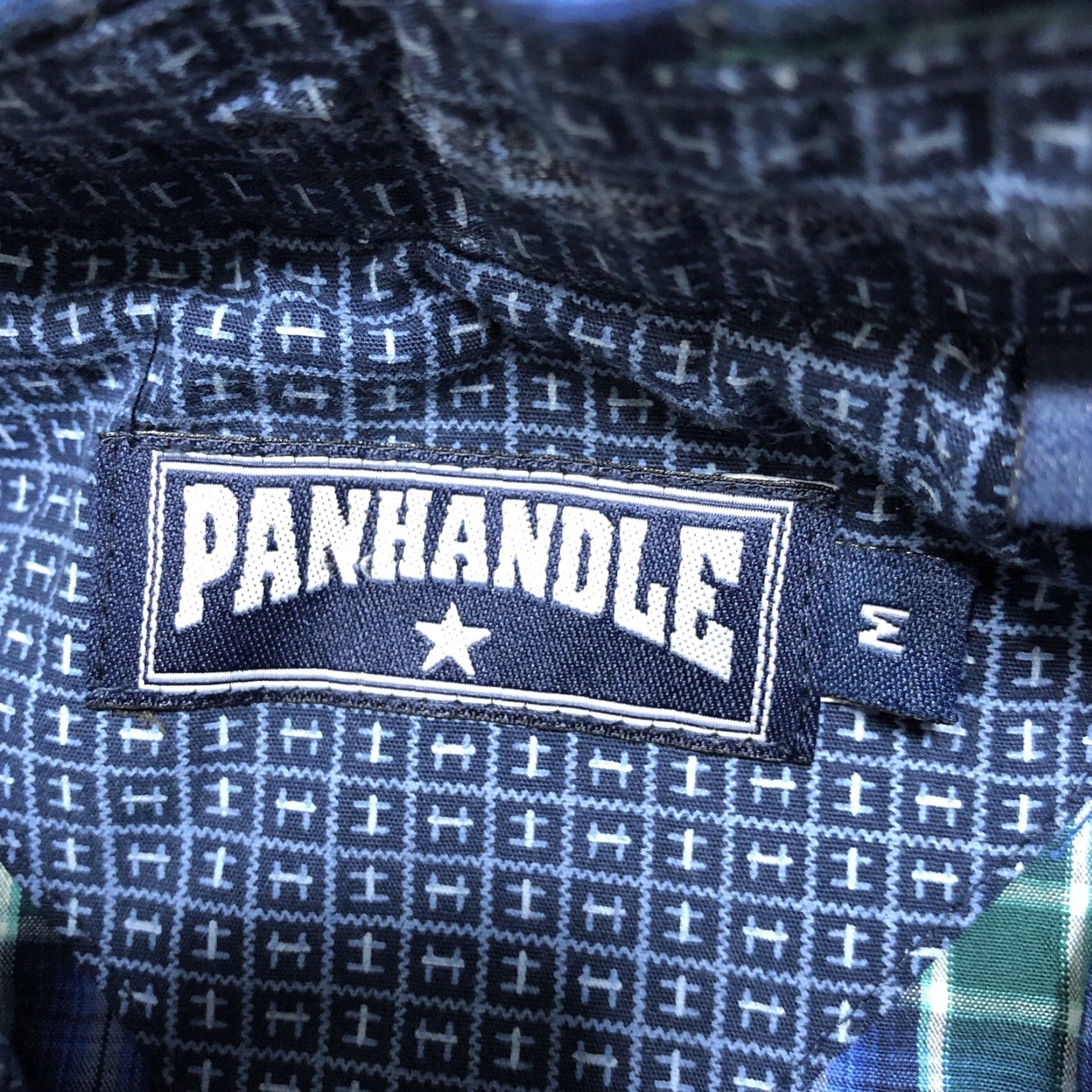 Vintage Panhandle Shirt Mens Tag Medium Plaid Cotton Pearl Snap Blue Green Western Size US M / EU 48-50 / 2 - 5 Thumbnail