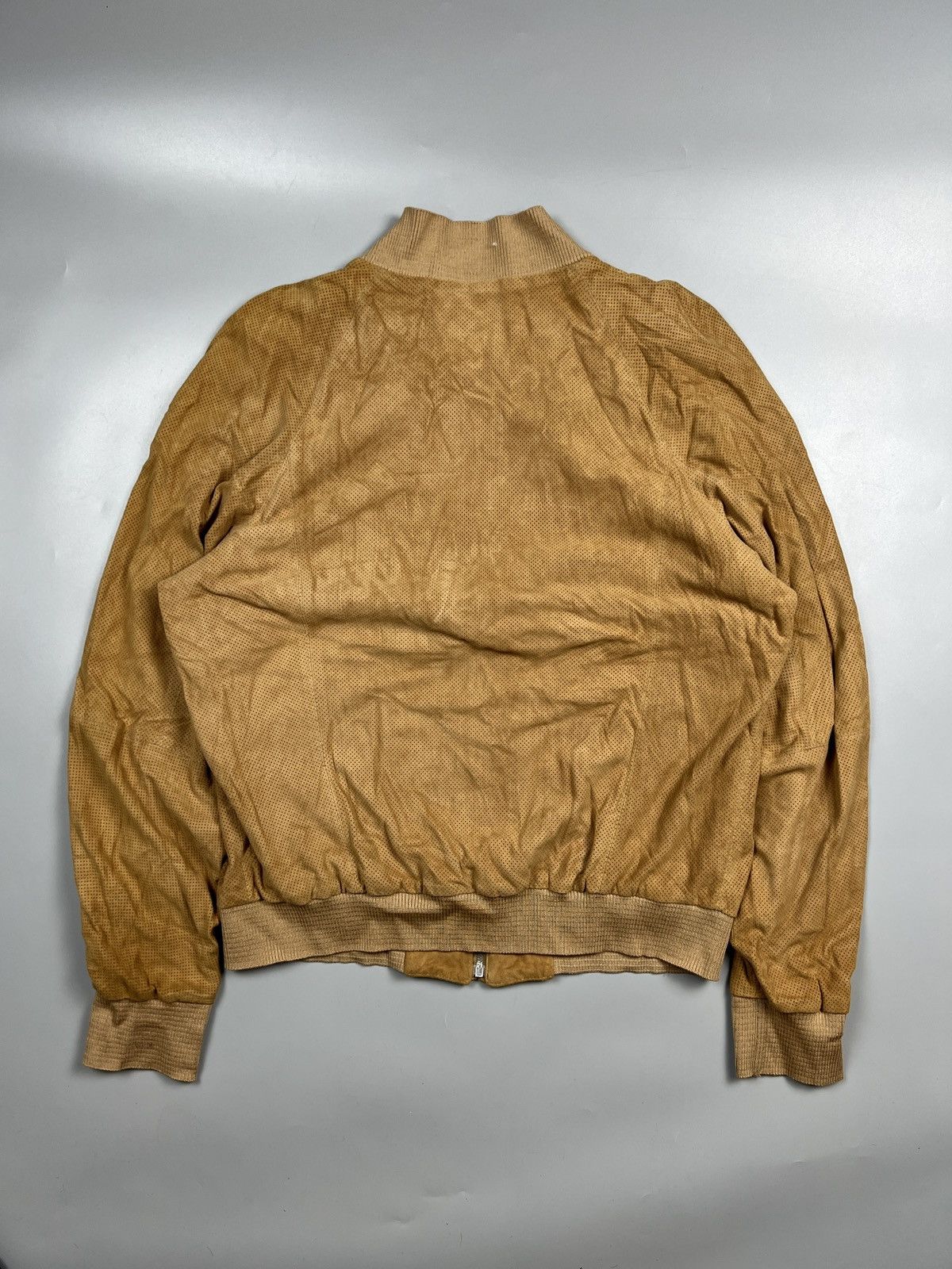 Designer Fontanelli Perforated Suede Jacket (Y0637) Size US XXL / EU 58 / 5 - 6 Thumbnail