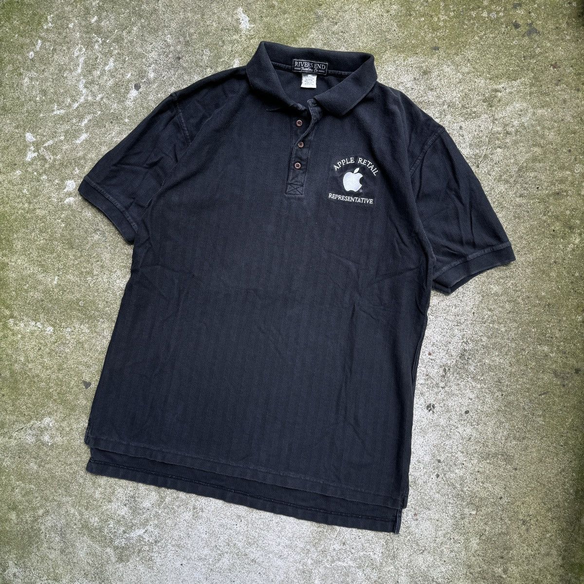 Apple 90s Apple Representative Polo Shirt Grunge Thrashed Faded Size US XL / EU 56 / 4 - 6 Thumbnail