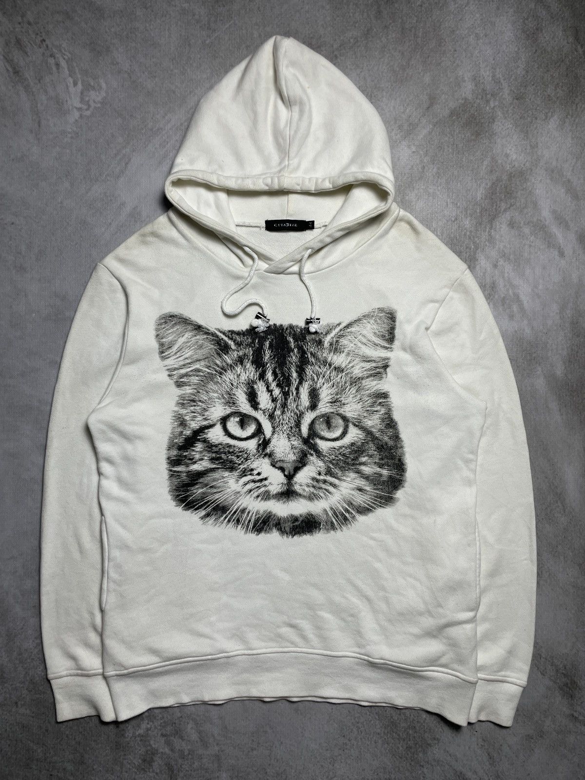 2000’s Civarize - Big Head Cat Logo Hoodie