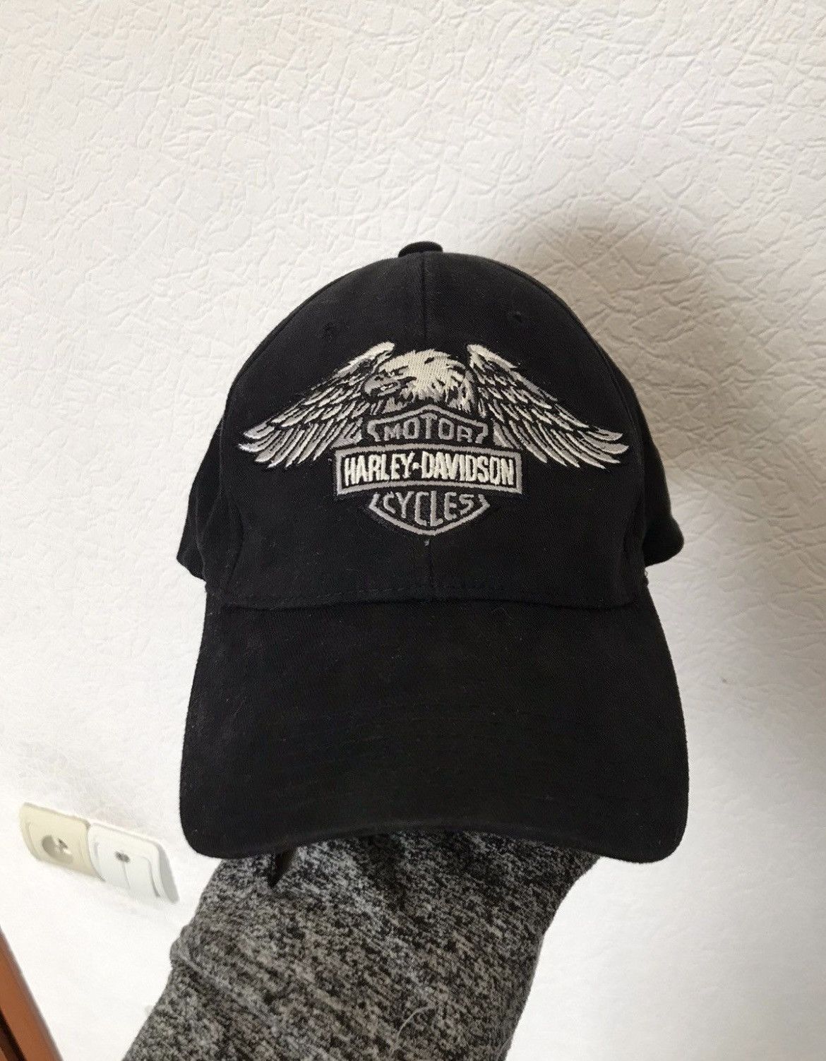 Harley Davidson Black Harley Davidson Cap Hat Size ONE SIZE - 1 Thumbnail
