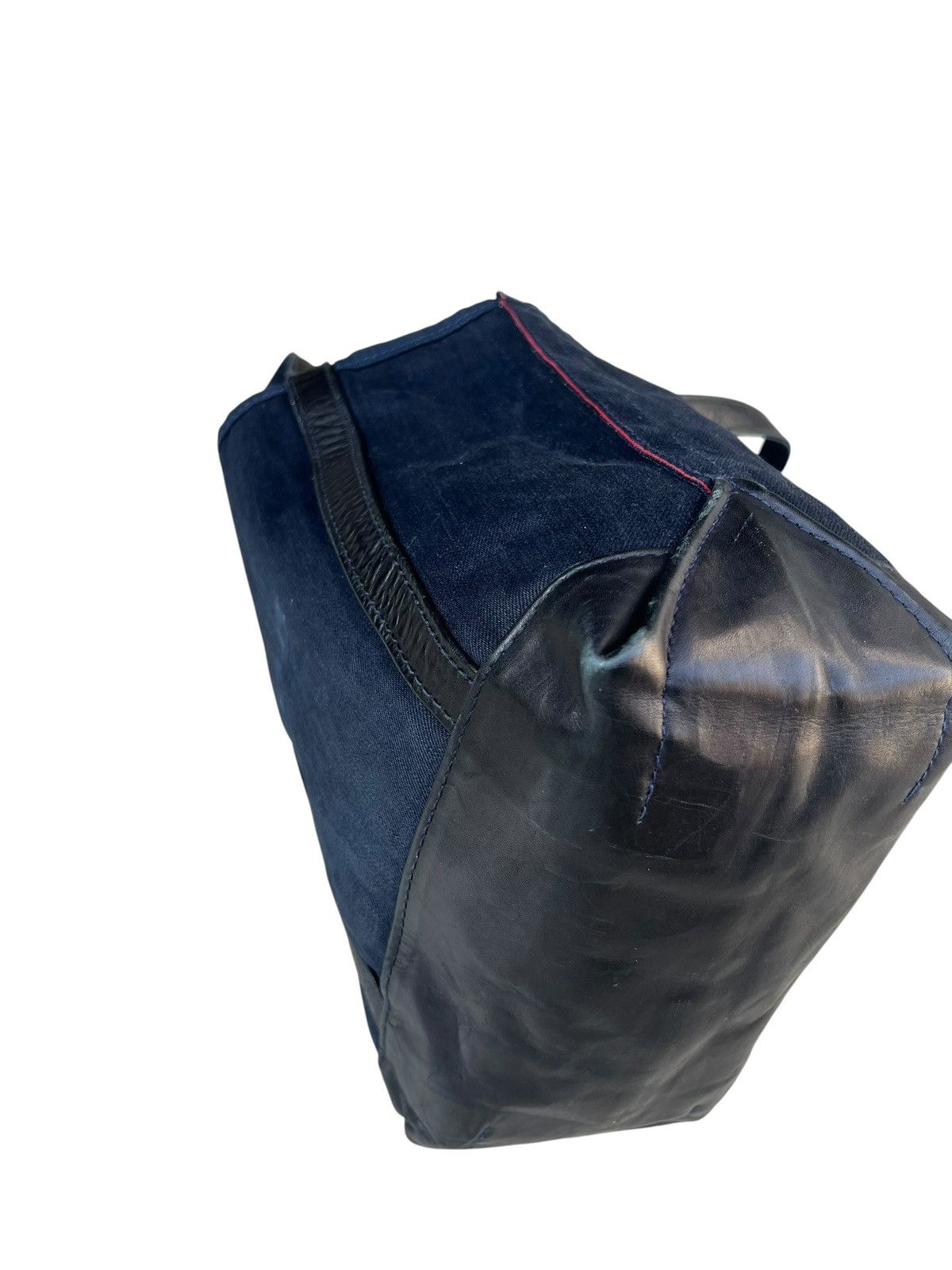 45rpm Vintage 45rpm Indigo Dyed Denim + Leather Tote Bag Size ONE SIZE - 17 Thumbnail