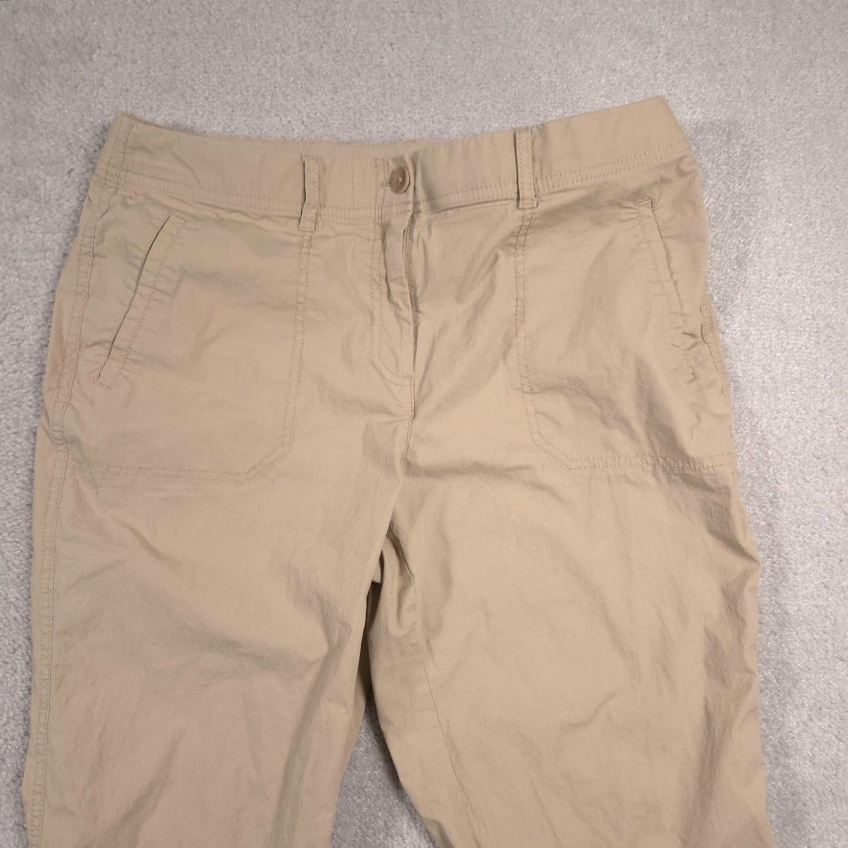 Vintage Chico's Pants Womens 8 Beige Crop Capri Cotton Spandex Mid Rise Casual Pants Beige Capri 8 Womens Chicos Pants Mens? Size 30" / US 8 / IT 44 - 3 Thumbnail
