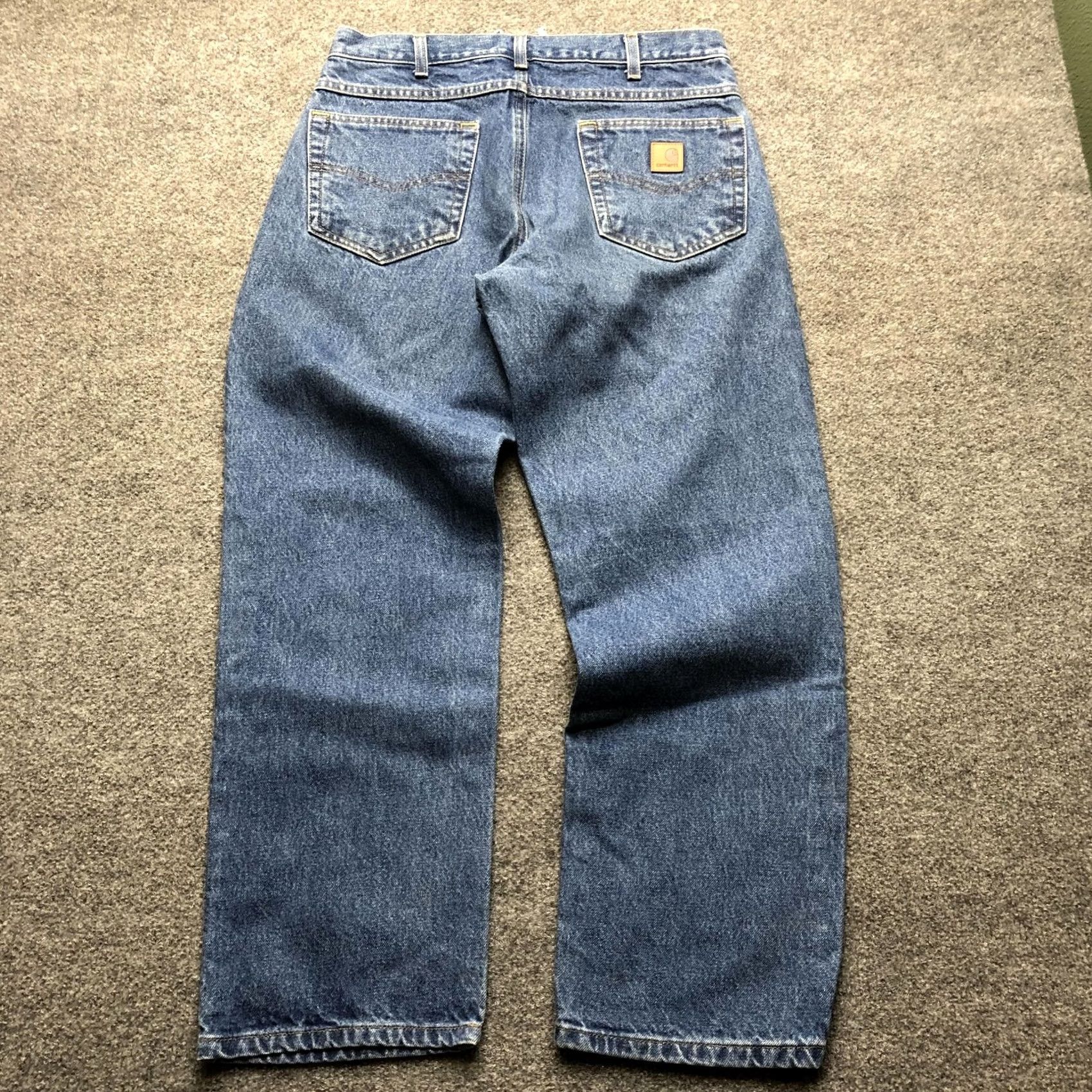 Carhartt Carhartt Jeans Mens 33x30 Blue B160 DST Relaxed Straight Denim Pants Size US 33 - 6 Thumbnail