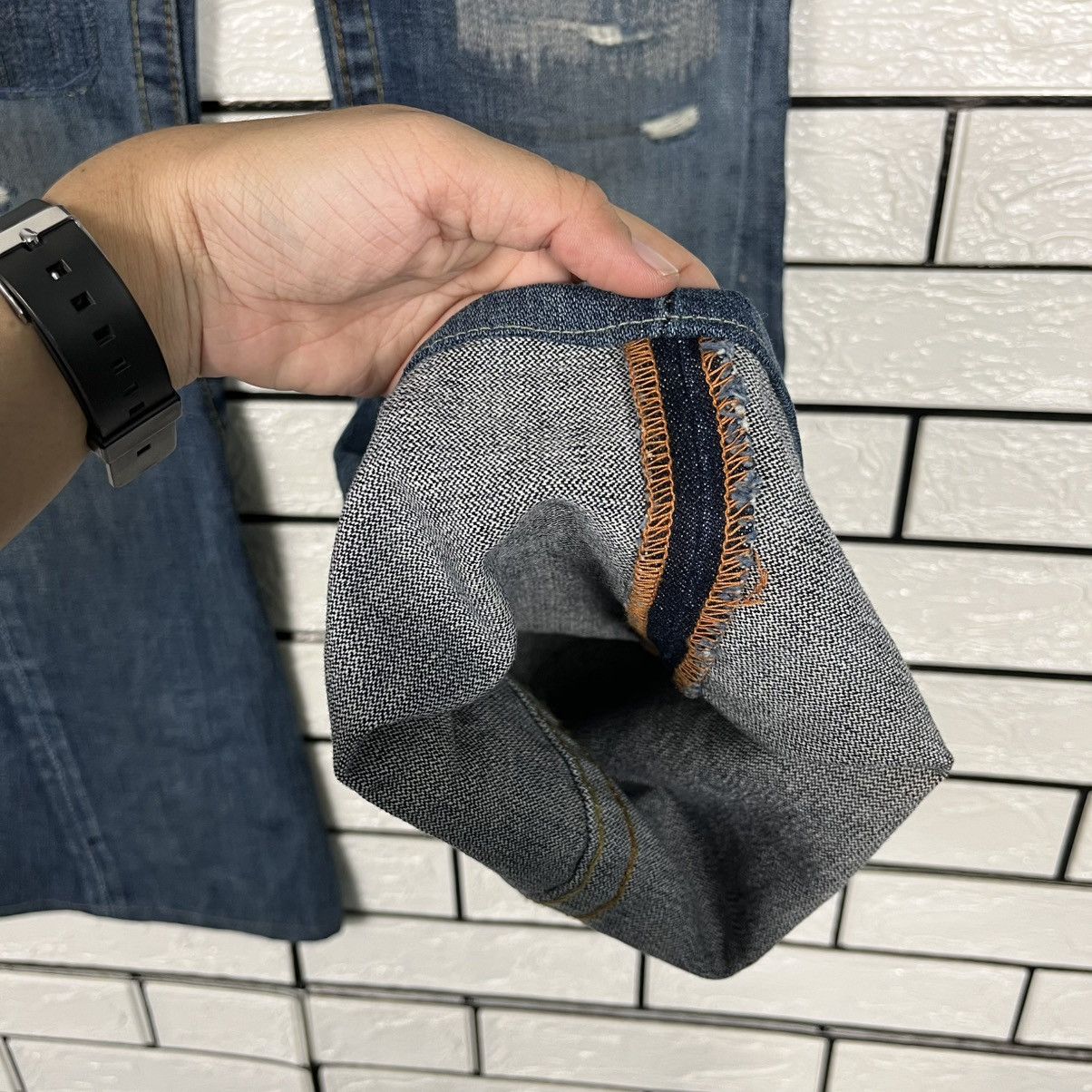 Japanese Brand Vintage True Religion Brand Jeans Patchwork Denim Size 28" / US 6 / IT 42 - 13 Thumbnail