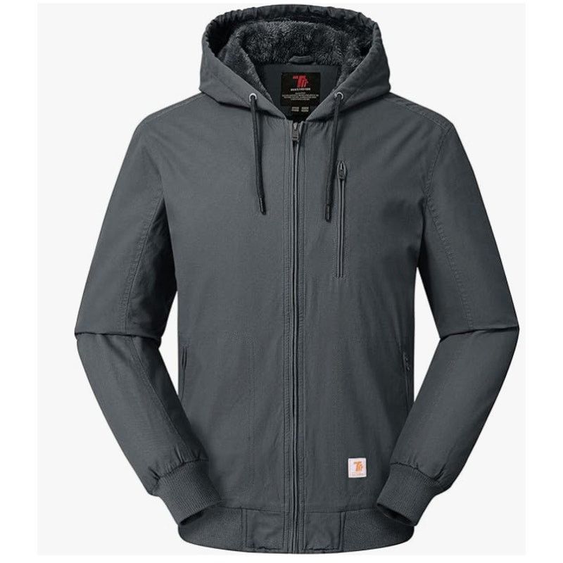 The Unbranded Brand Mens Iron Gray FlannelLined Coat Thick with 4 Pockets 2XL Size US XL / EU 56 / 4 - 3 Thumbnail