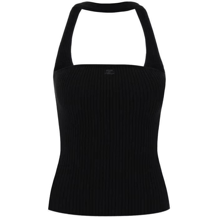 o1s22i1n0424 Ribbed Hyperbole Top in Black